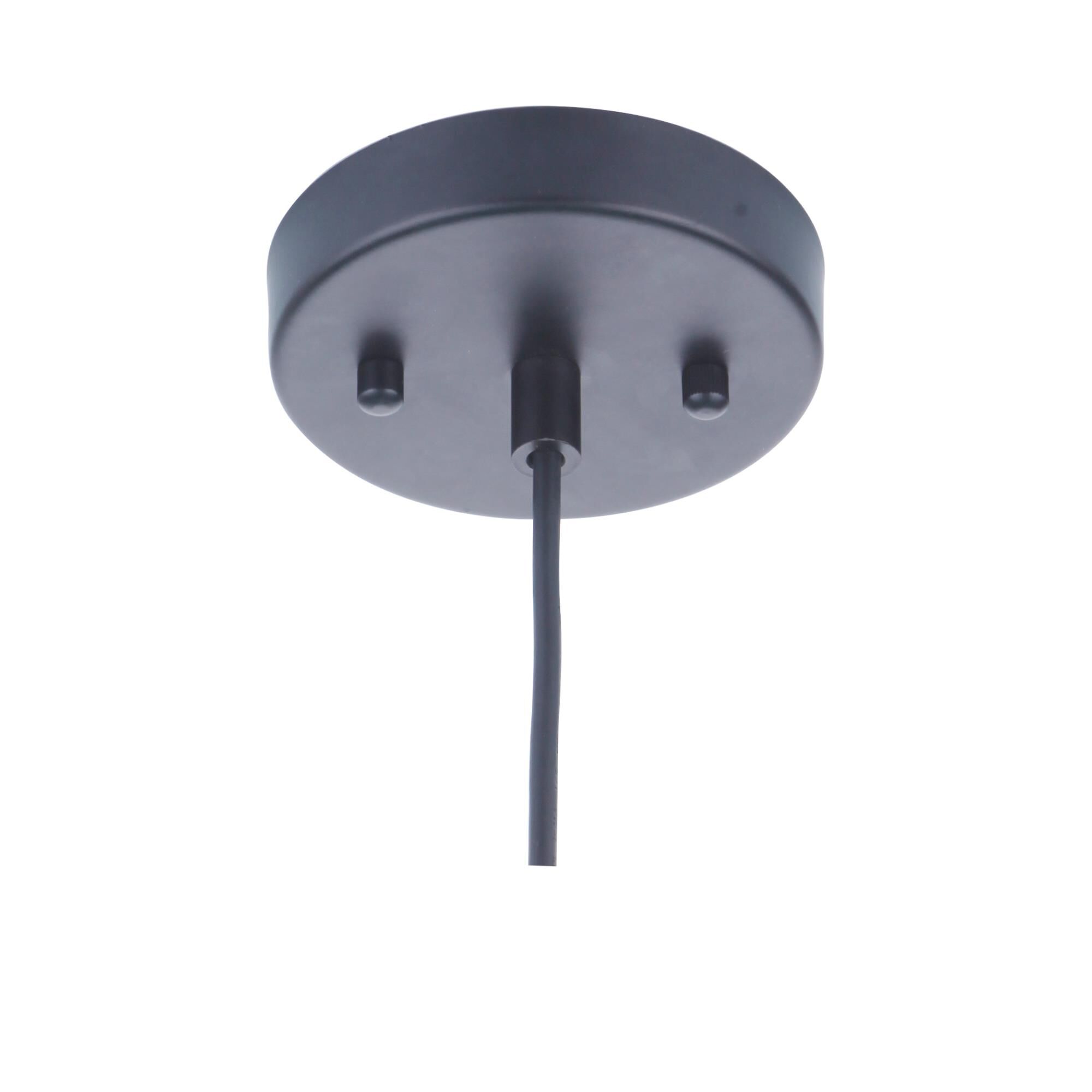 Shown in Flat Black finish and Clear Seeded glass and Glass shade