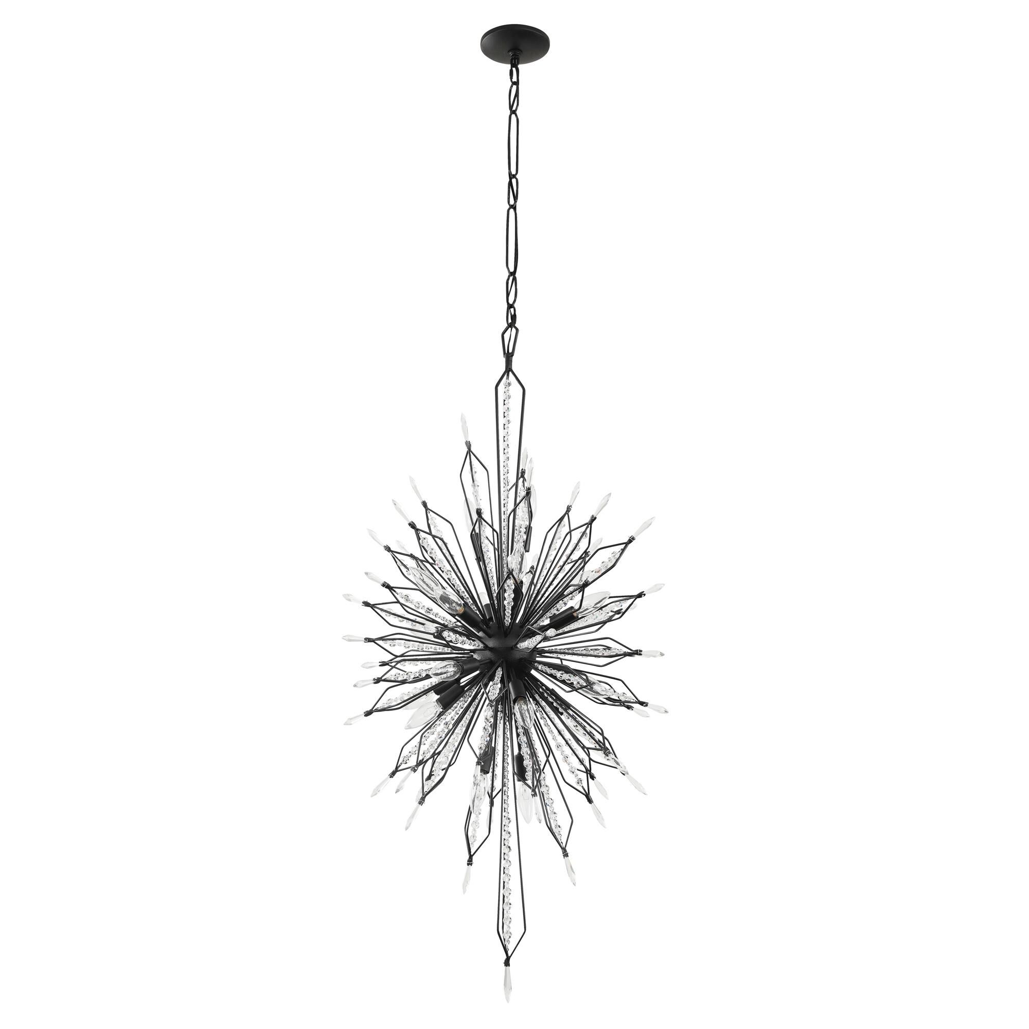 Shown in Carbon finish and Premium - Clear crystal