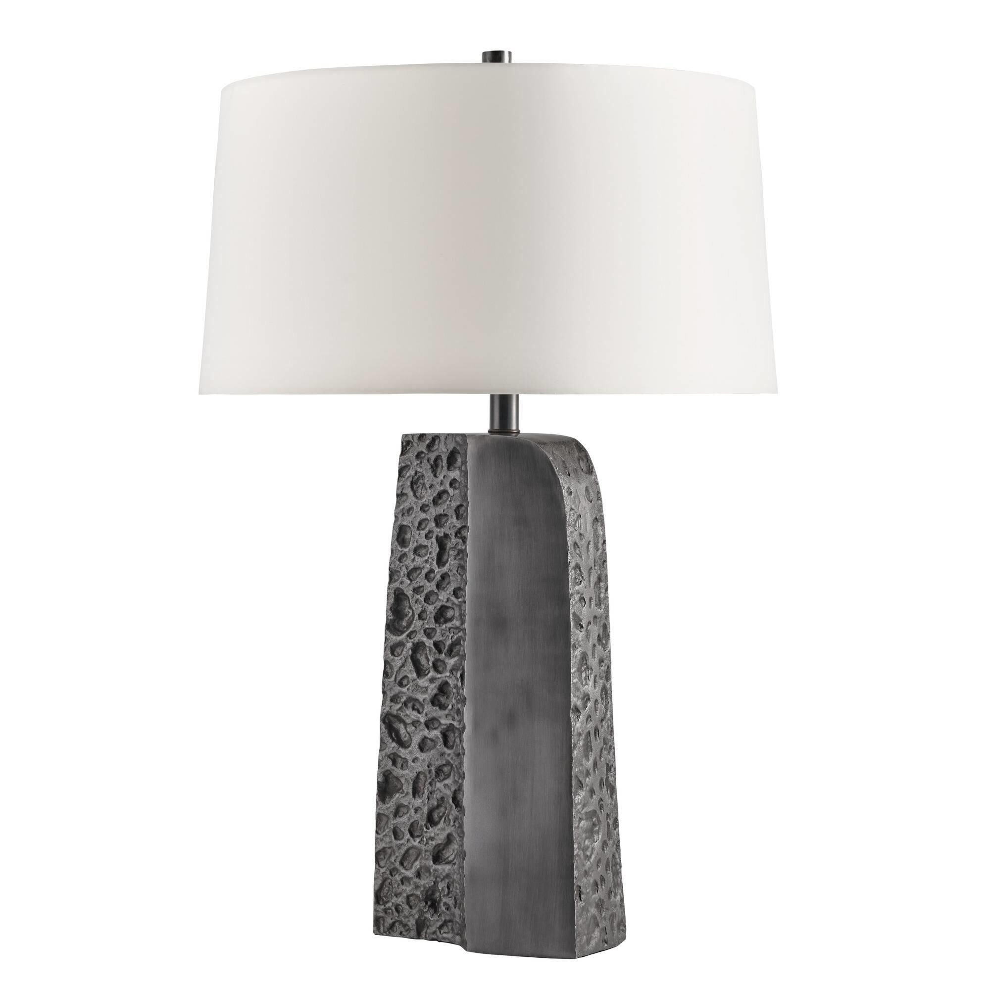 Shown in Antiqued Aluminum finish and Ivory shade