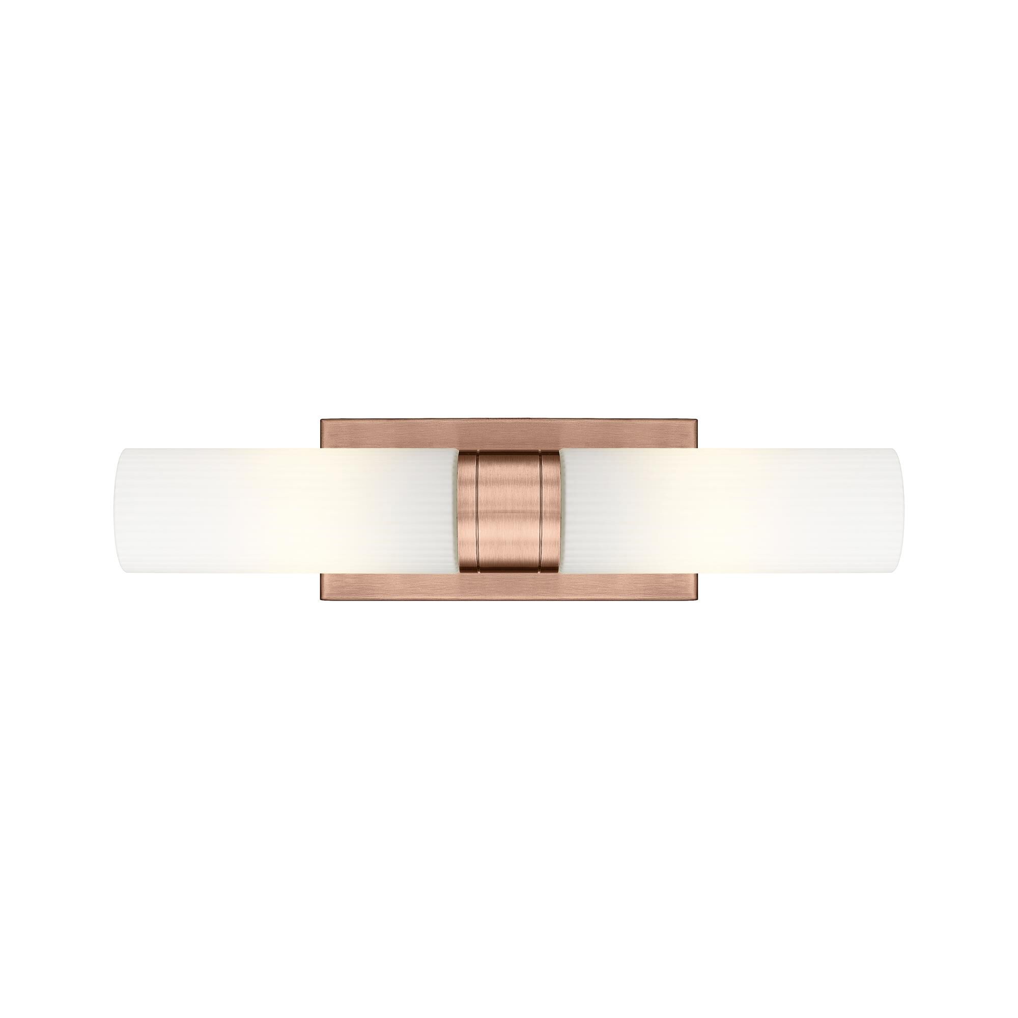 Shown in Antique Copper finish and Striped White glass