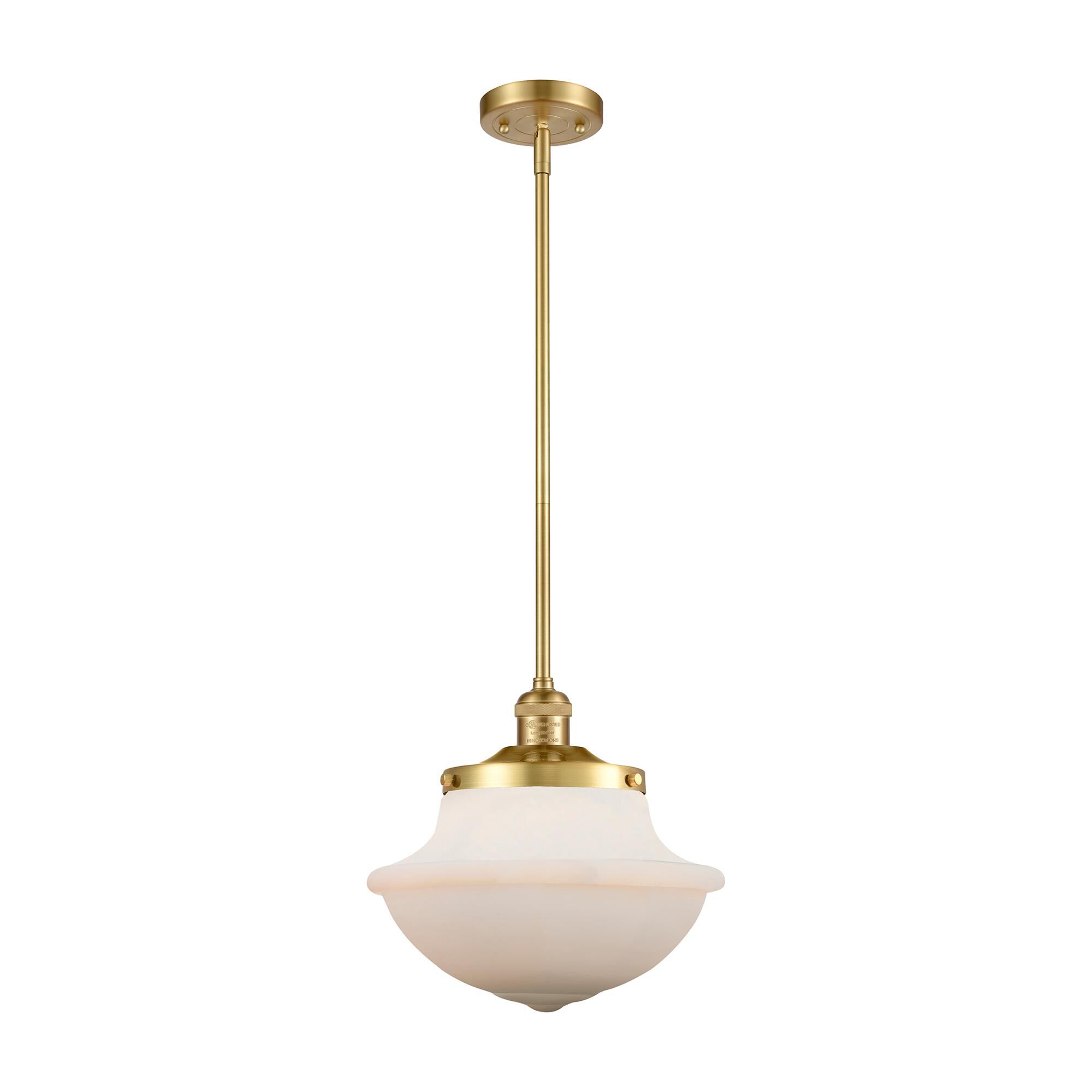 Shown in Satin Gold finish and Frosted glass
