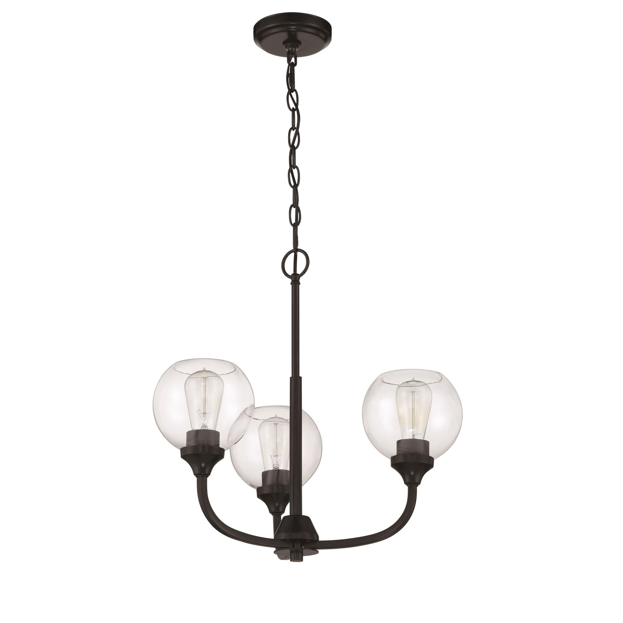 Glenda 20 Inch 3 Light Mini Chandelier by Craftmade