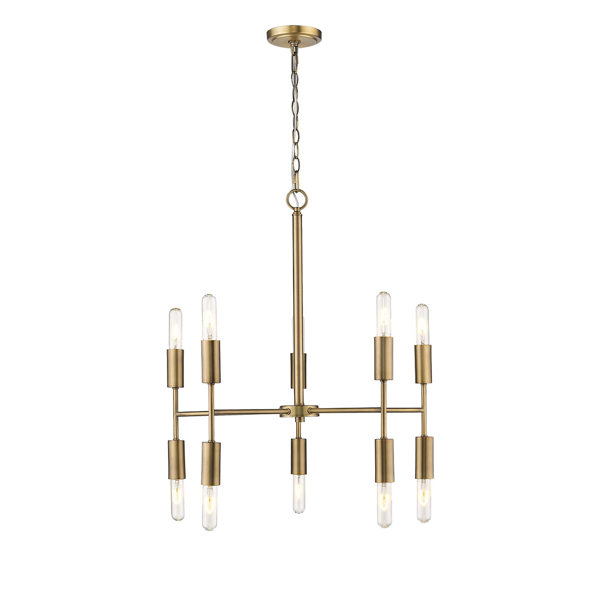 Shown in Aged Brass finish and -- glass and -- shade