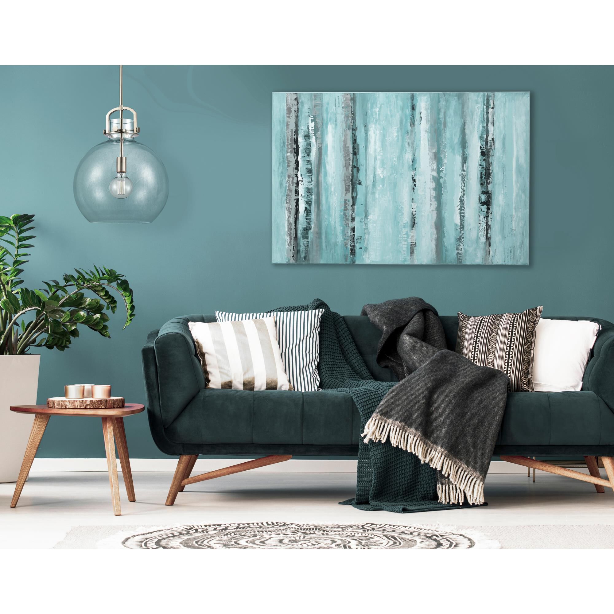 Shown in Satin Nickel finish and Clear glass