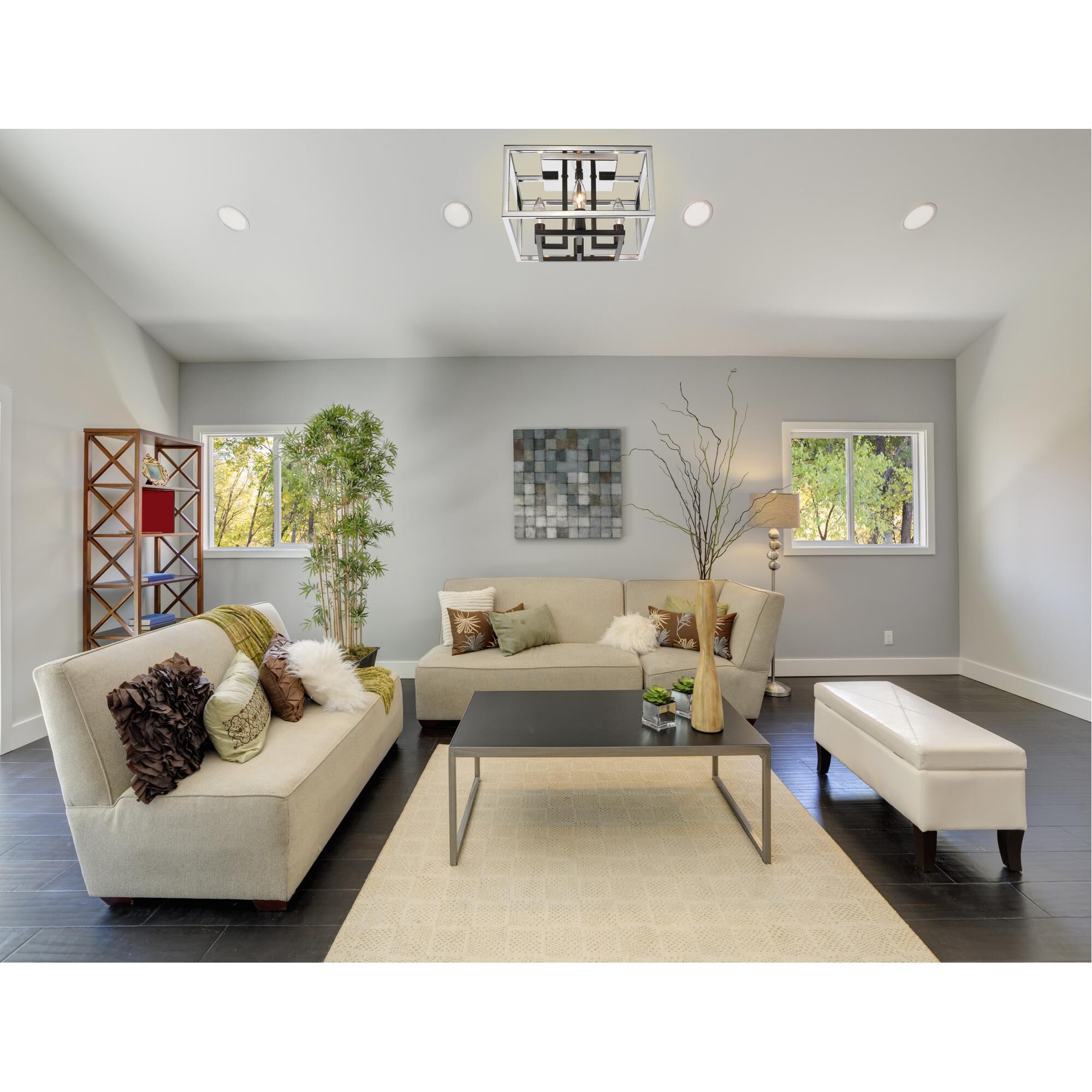 Quadra 13 Inch 4 Light Flush Mount by Z-Lite