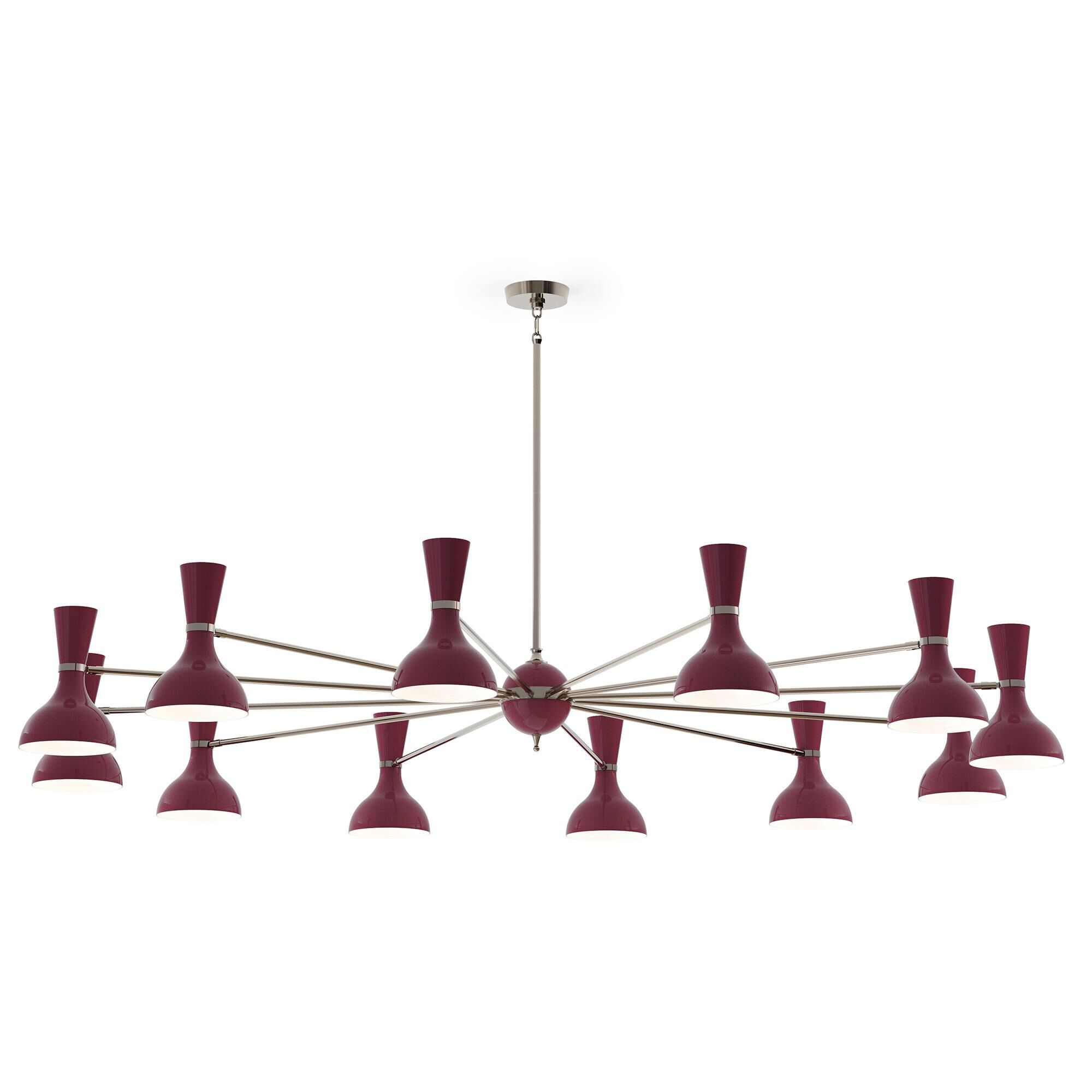 Shown in Polished Nickel finish and Sugar Plum shade