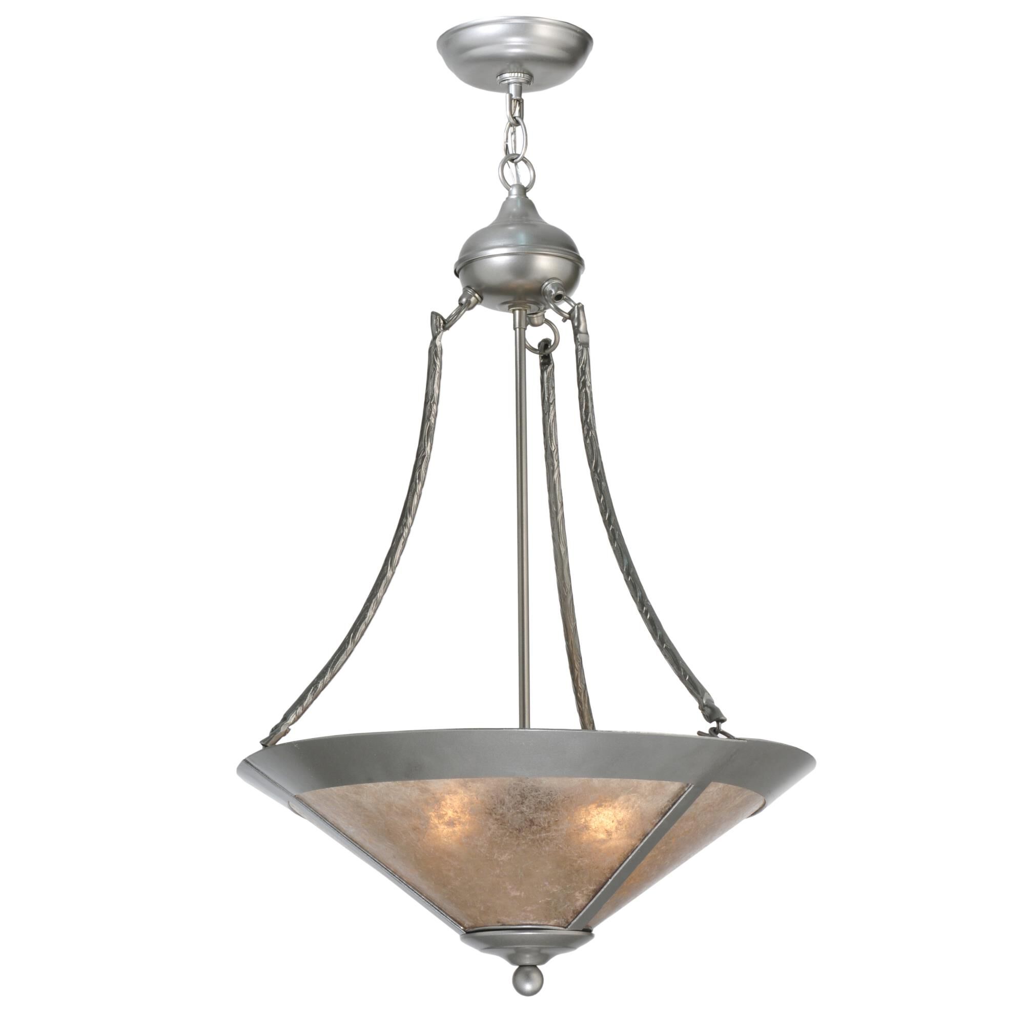 Shown in Nickel Finish finish and Silver Mica glass