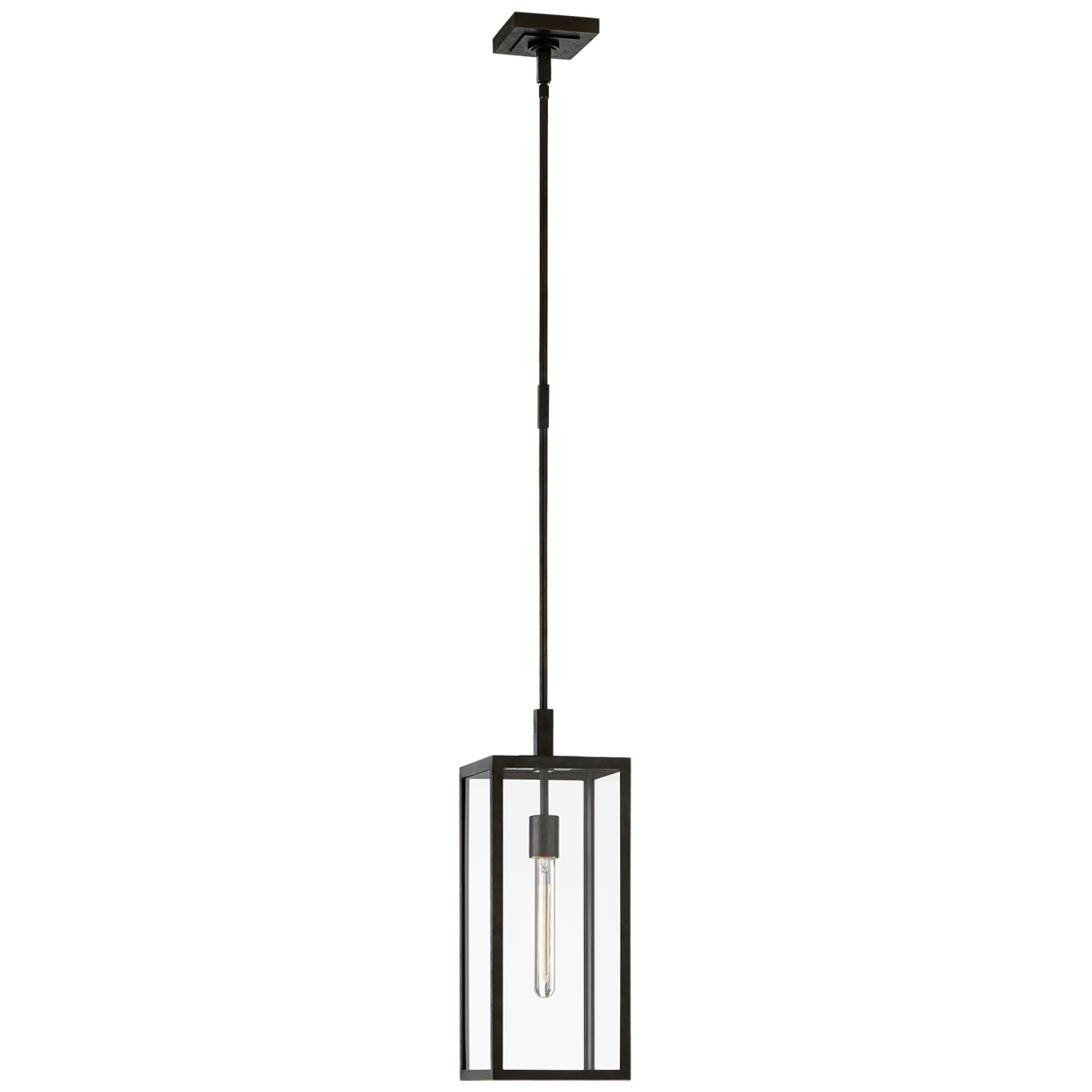 Shown in Aged Iron finish and Clear glass and Clear Glass shade