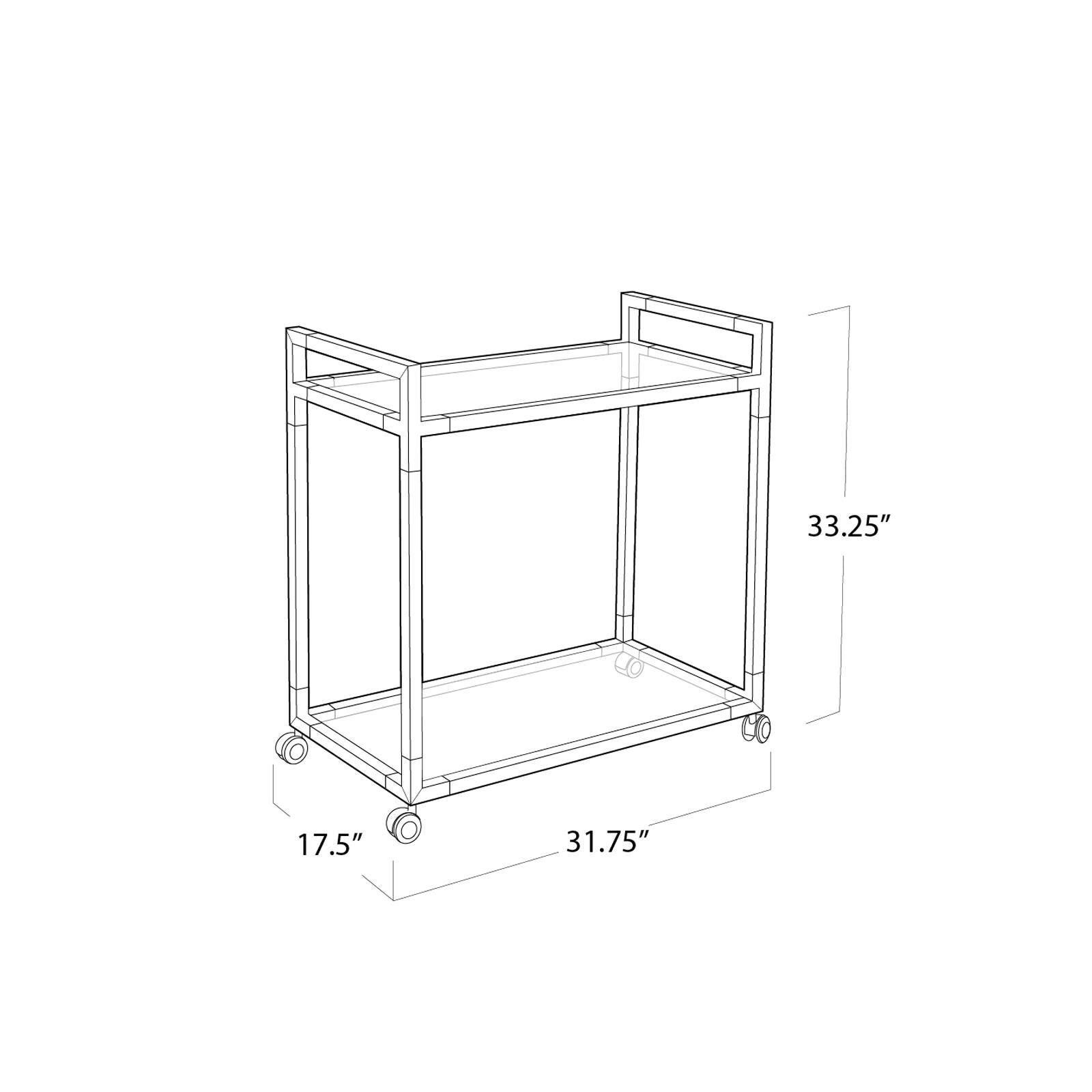 Americano 32 Inch Bar Cart by Regina Andrew
