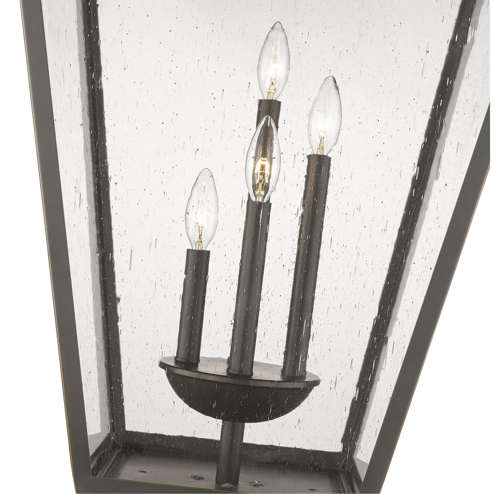 Shown in Oil Rubbed Bronze finish and Glass shade