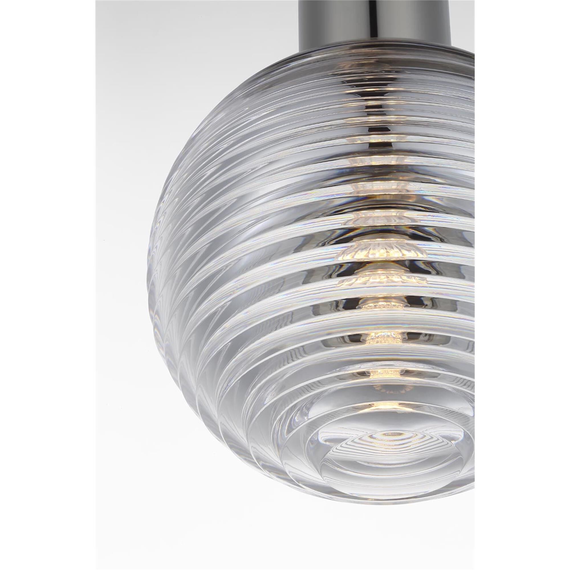 Shown in Polished Nickel finish and Clear crystal