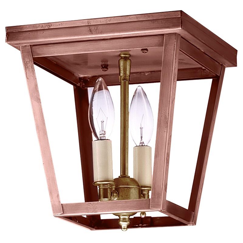 Williams 8 Inch 2 Light Outdoor Flush Mount by Northeast Lantern