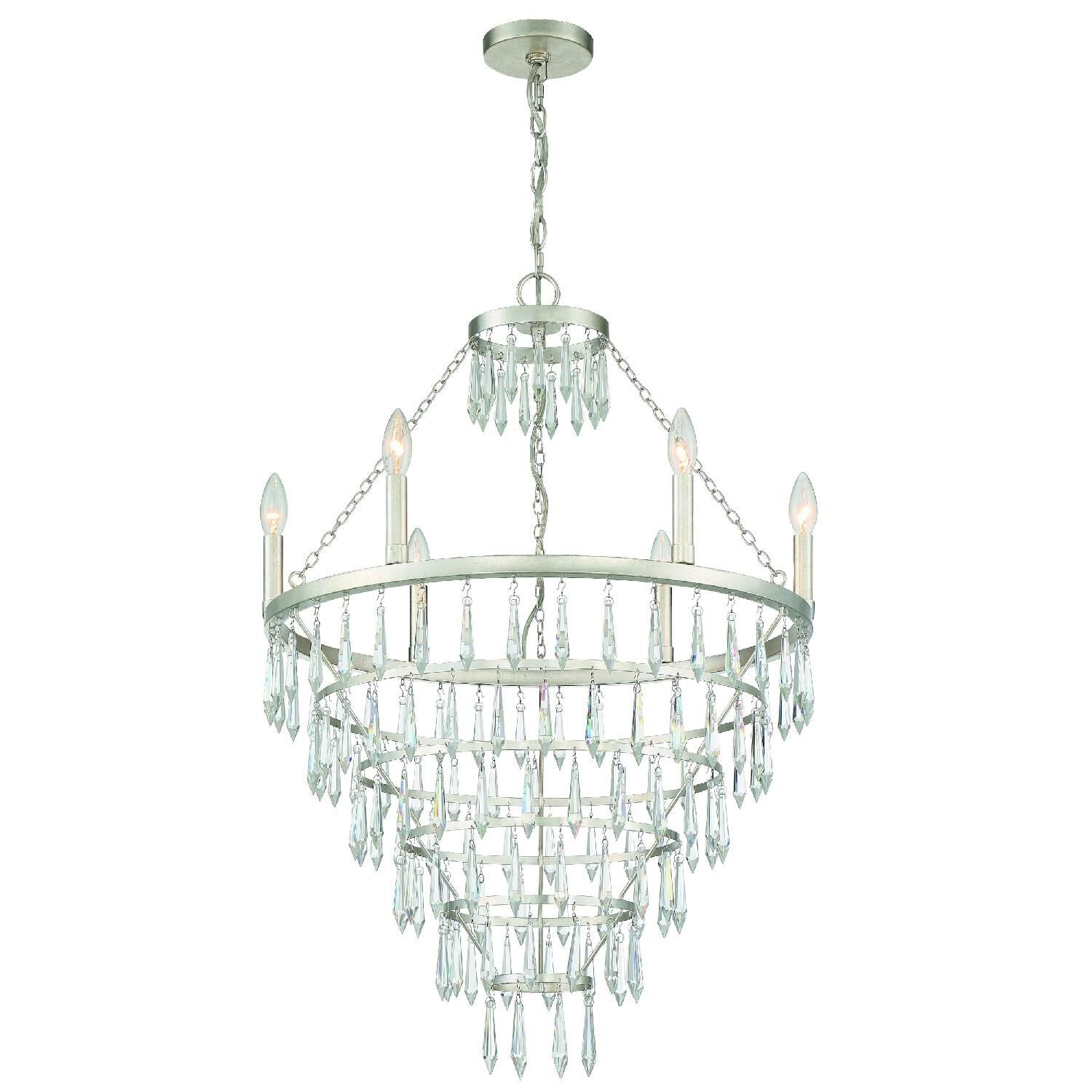 Lucille 24 Inch 6 Light Chandelier by Crystorama
