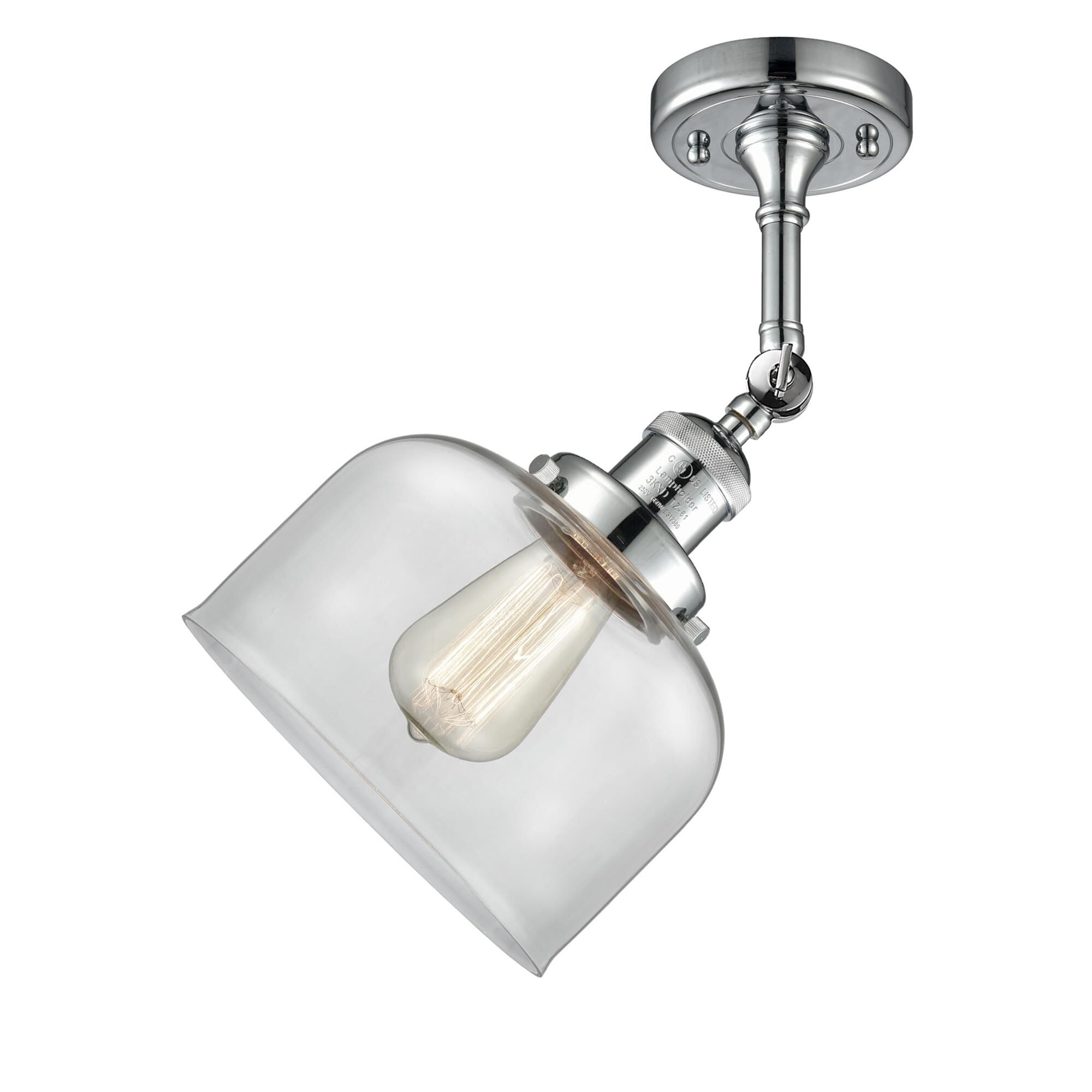 Shown in Polished Chrome finish and Clear glass