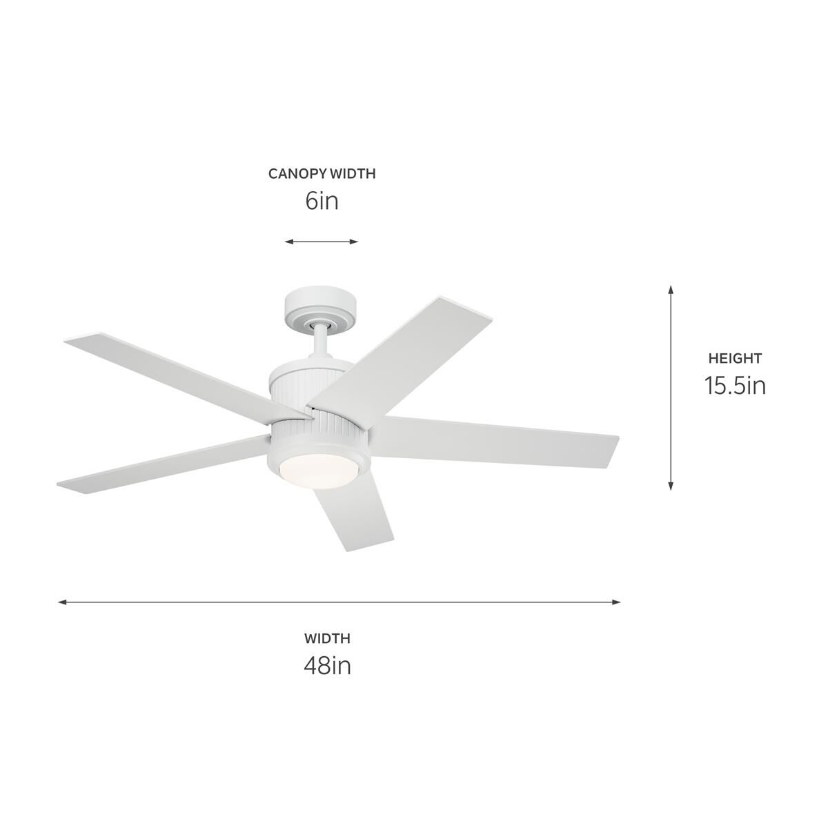 Brahm 48 Inch Ceiling Fan with Light Kit by Kichler Lighting