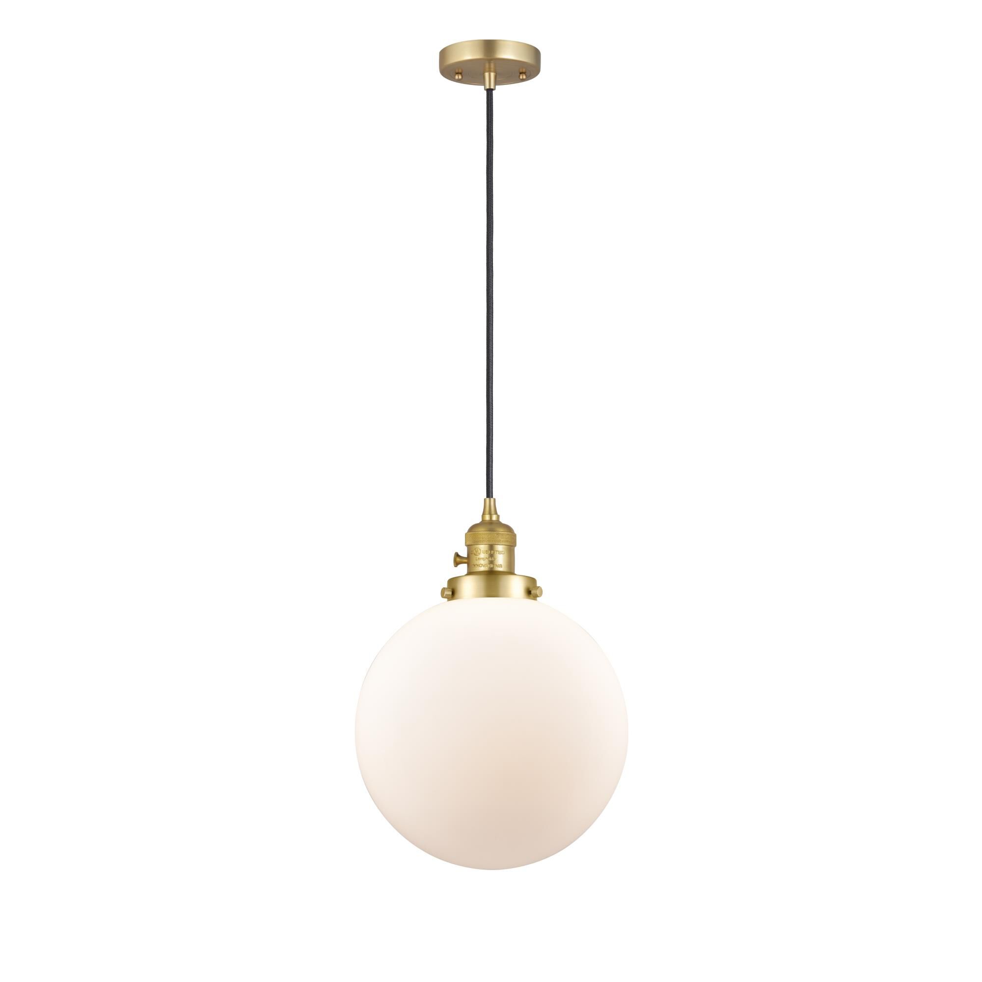 Shown in Satin Gold finish and Frosted glass