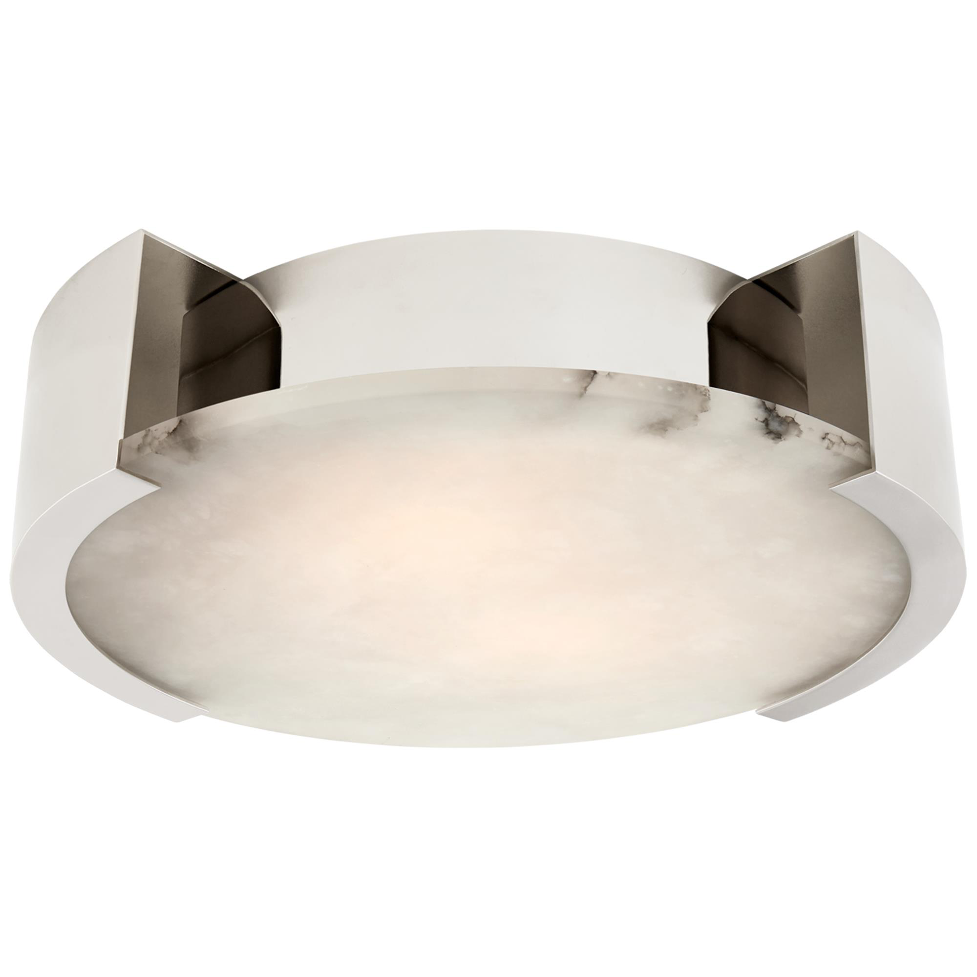 Shown in Polished Nickel finish and Alabaster glass