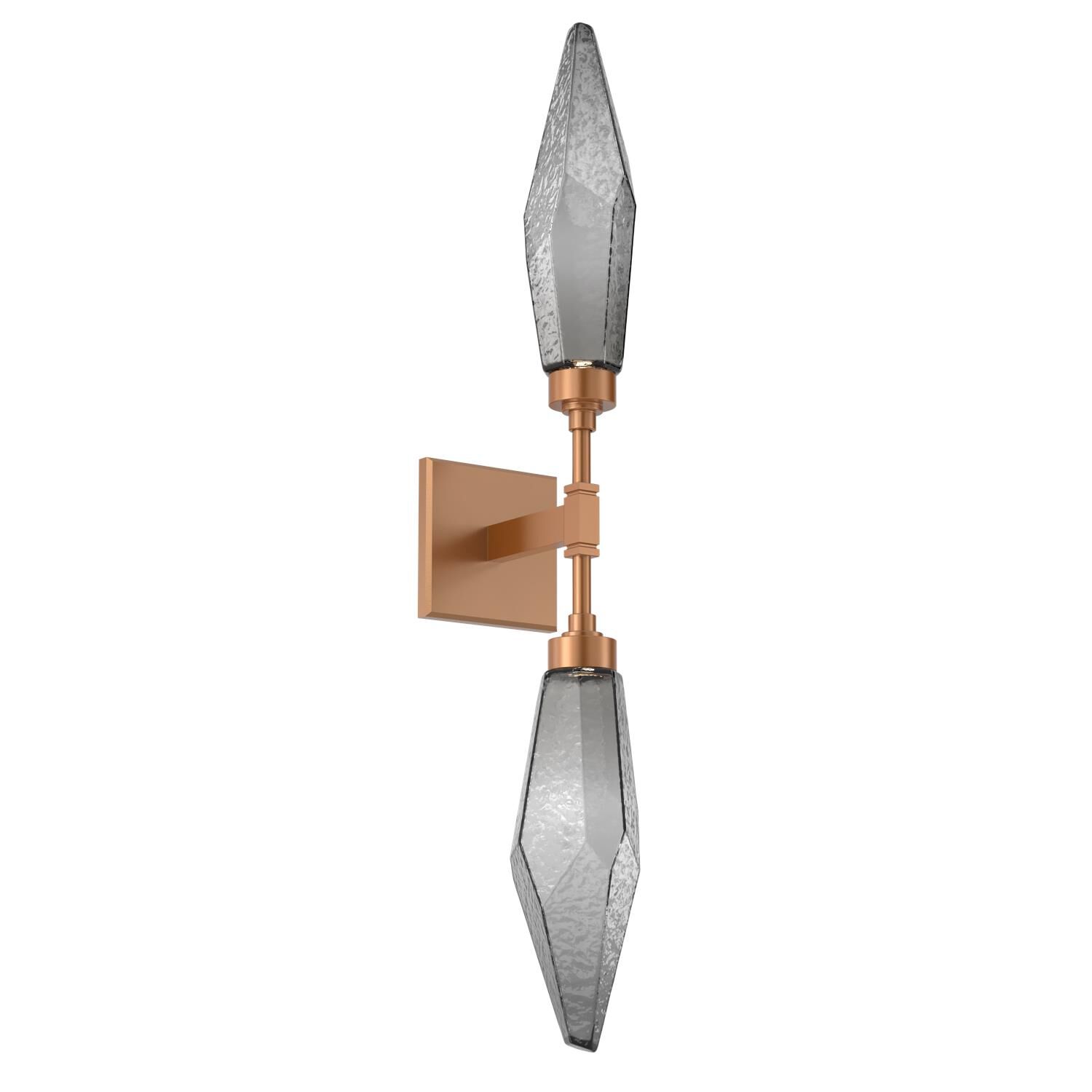 Shown in Novel Brass finish and Chilled Blown And Smoke glass