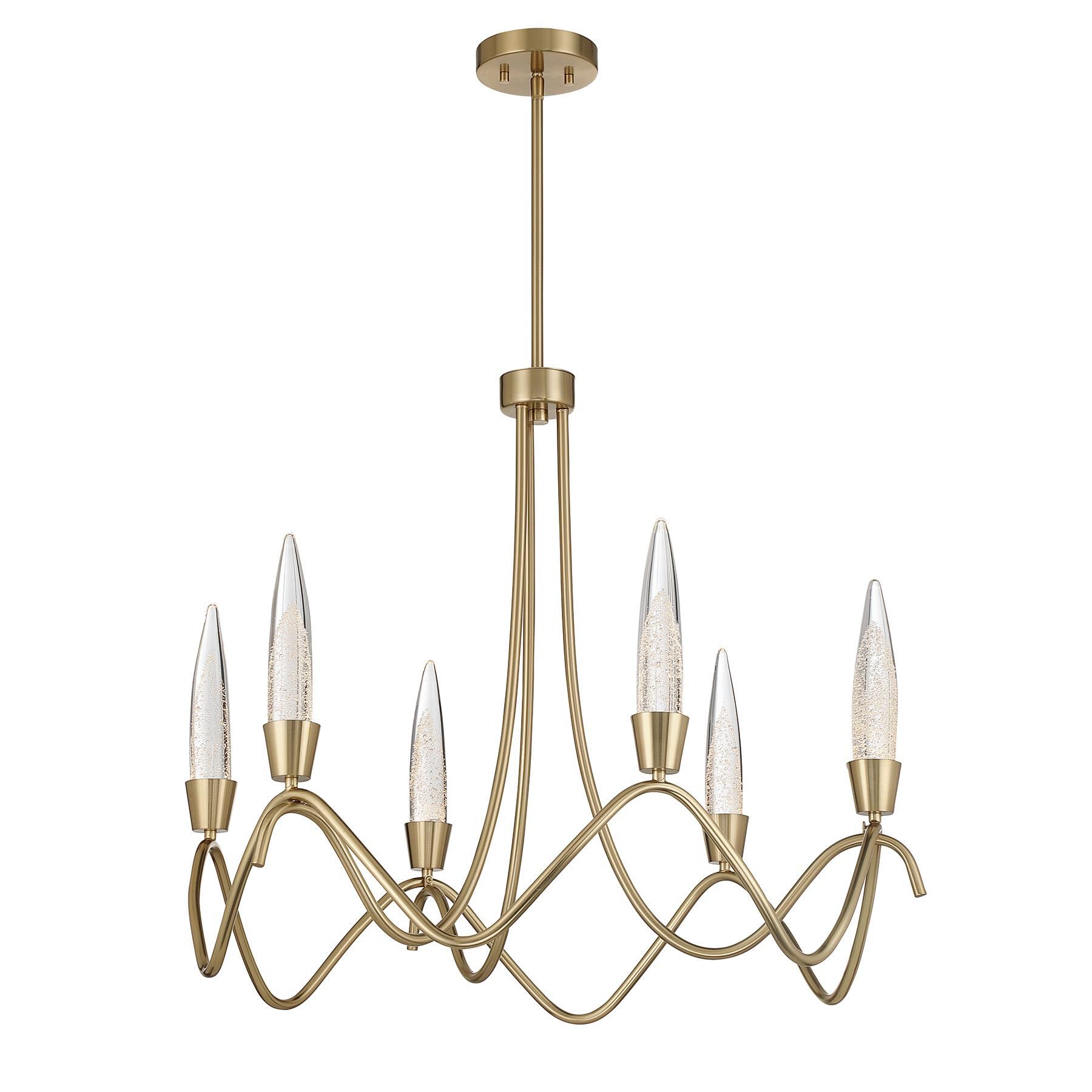 Shown in Noble Brass finish and Clear Bubble glass