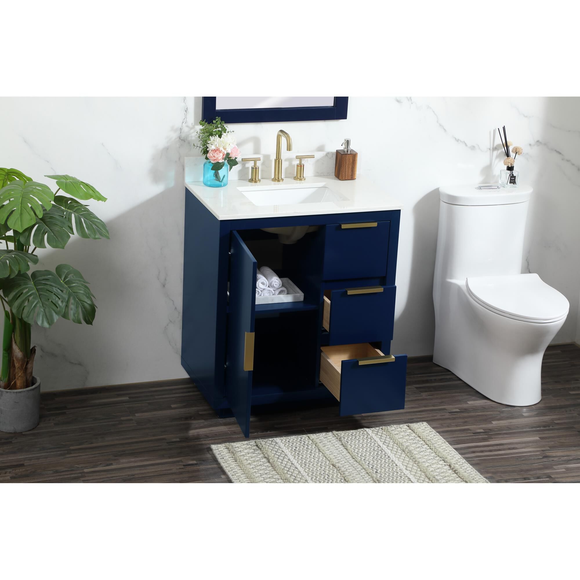 Shown in Blue finish