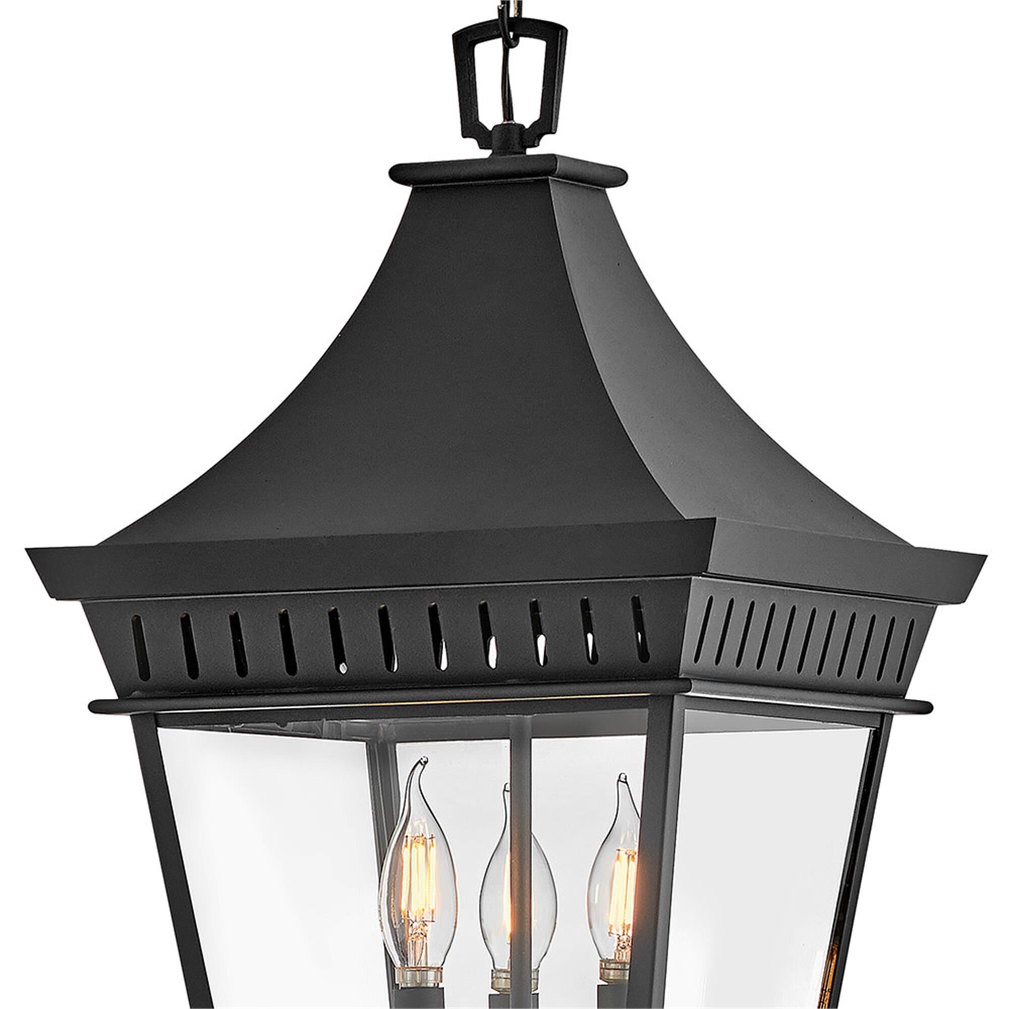 Shown in Museum Black finish and Clear glass