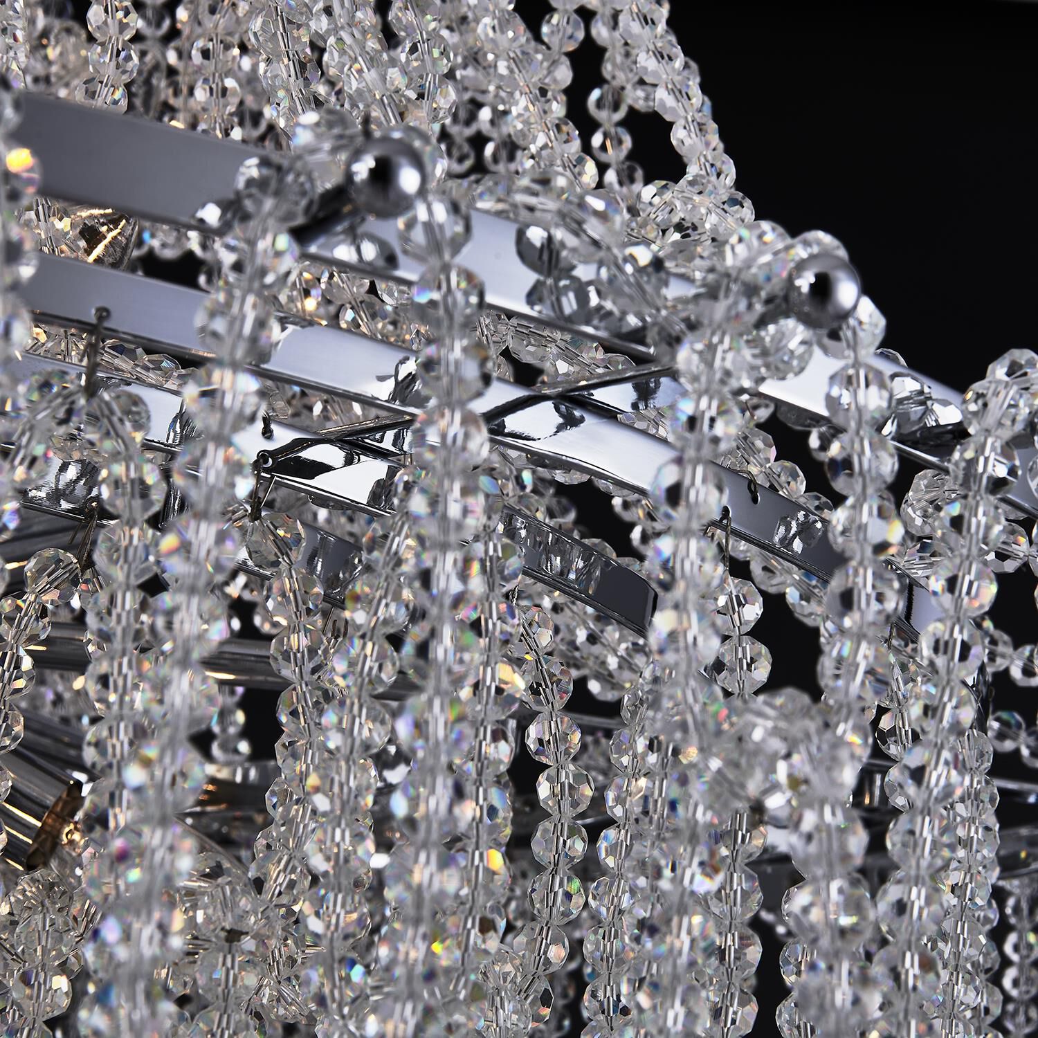 Shown in Polished Chrome finish and Firenze Clear crystal