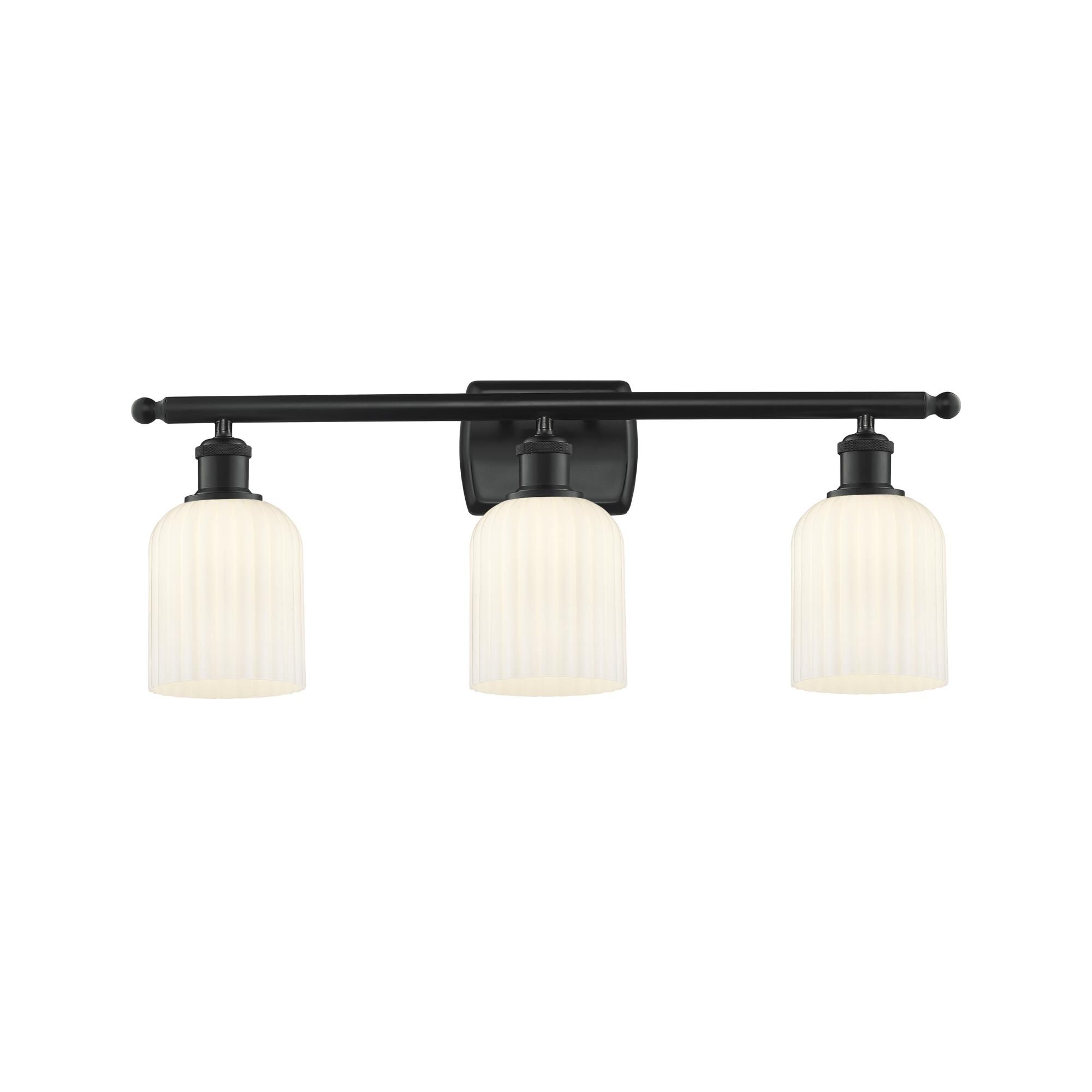 Shown in Matte Black finish and Gloss White shade