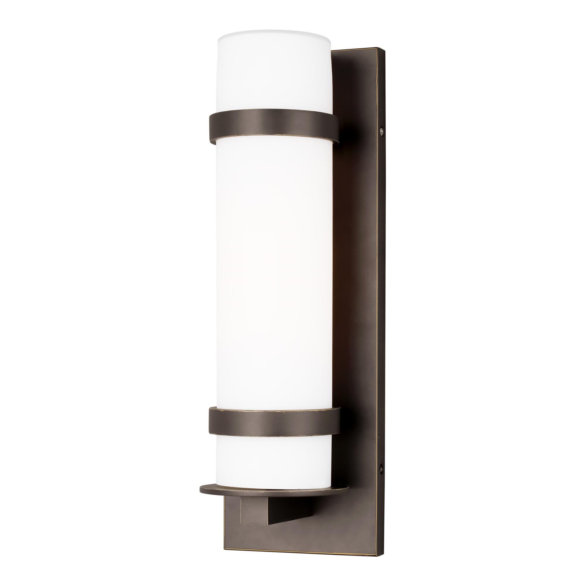Shown in Antique Bronze finish and Etched Opal glass and Etched Opal Glass shade