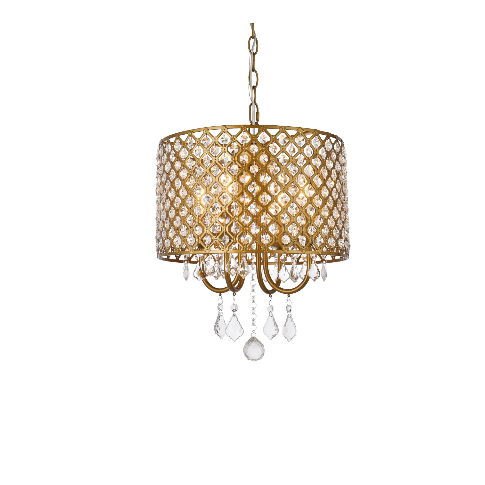 Elise 14 Inch 4 Light Mini Chandelier by Elegant Lighting
