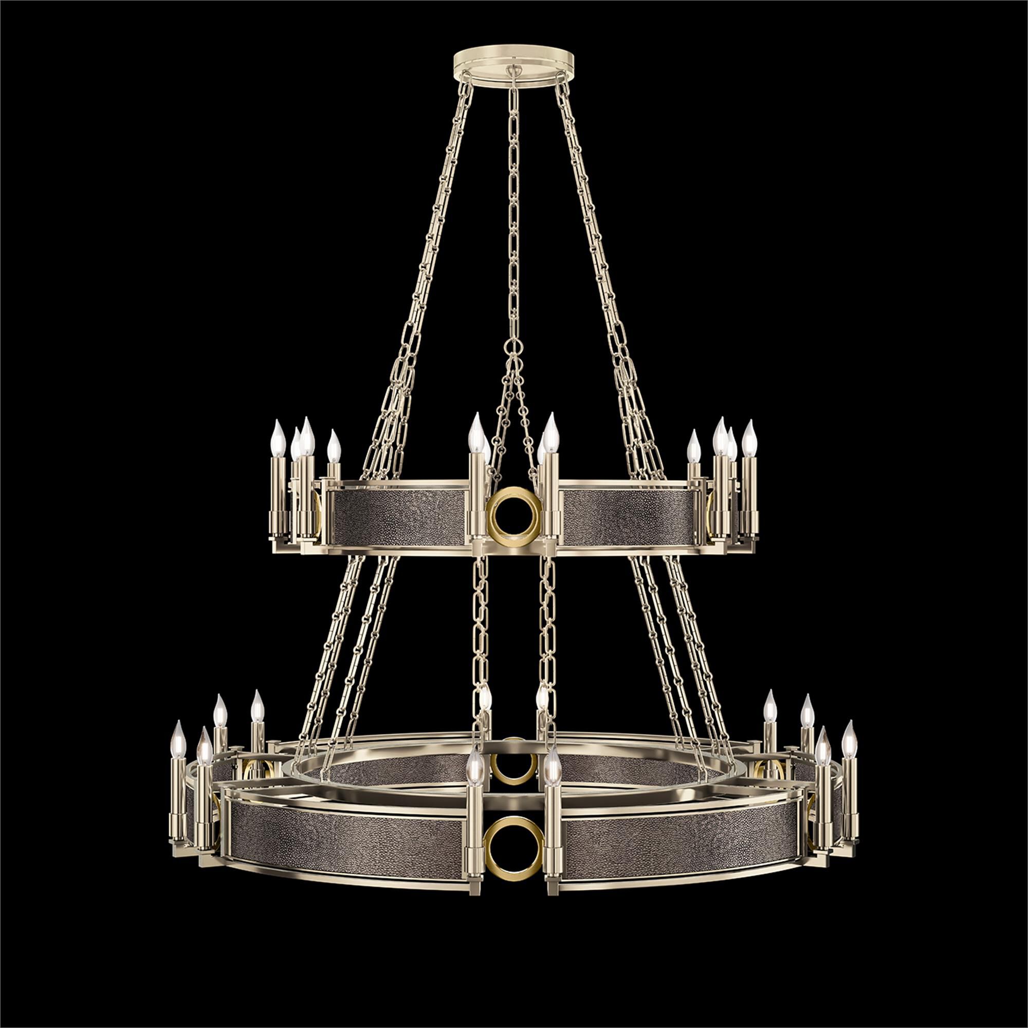 Shown in Champagne and Brass  finish and Pebble accent