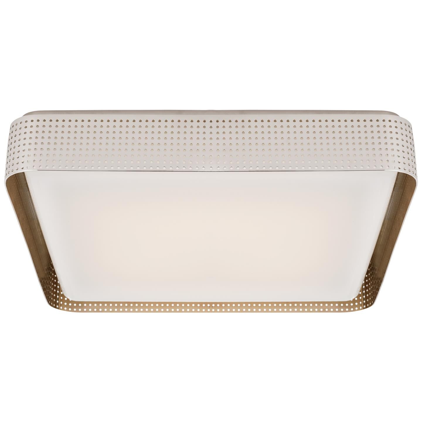 Shown in Polished Nickel finish and White glass