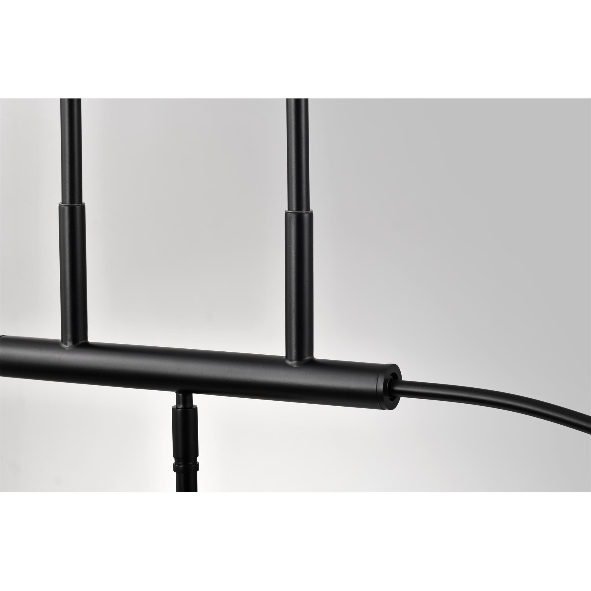 Shown in Matte Black finish and White Opal glass