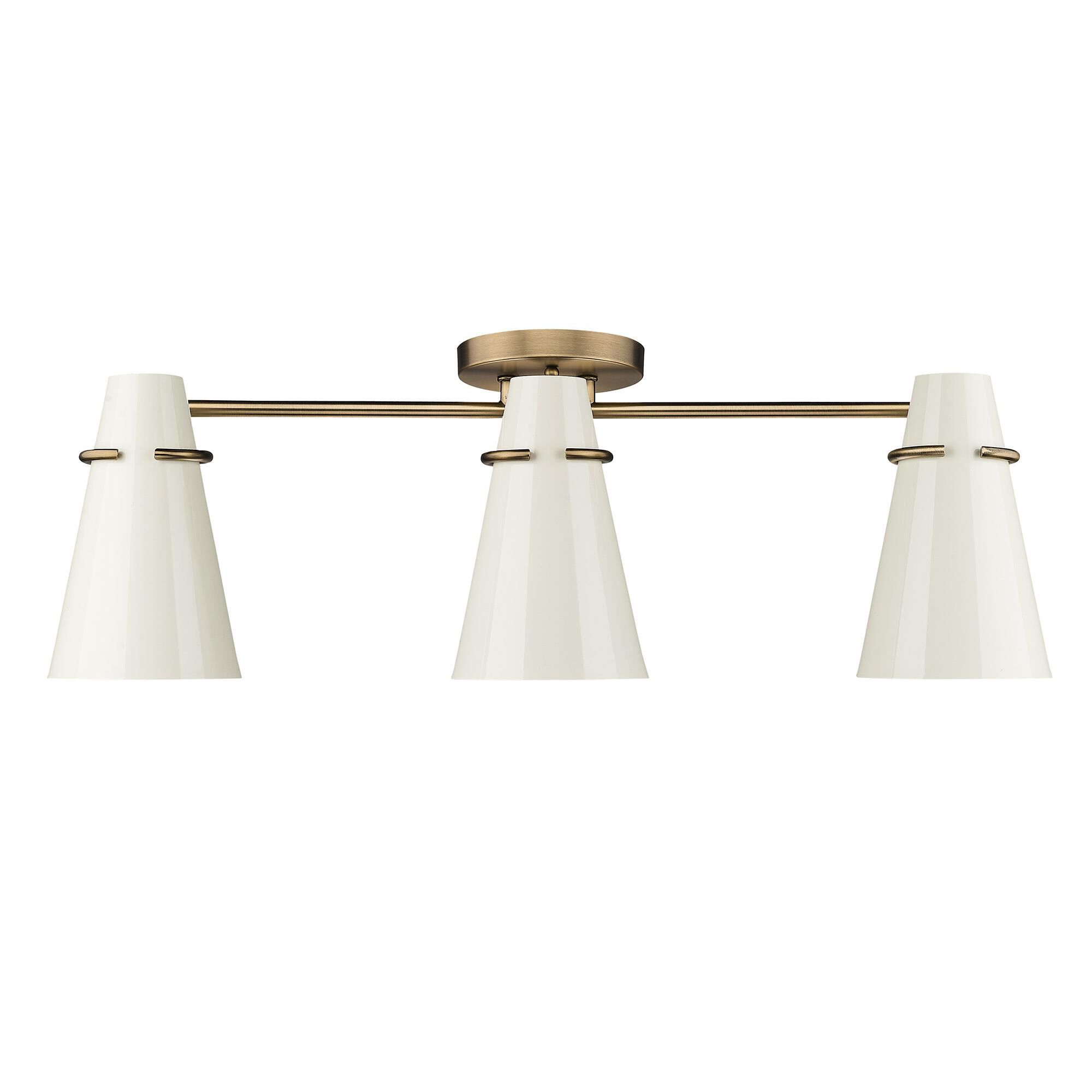 Reeva 29 Inch 3 Light Semi Flush Mount by Golden Lighting