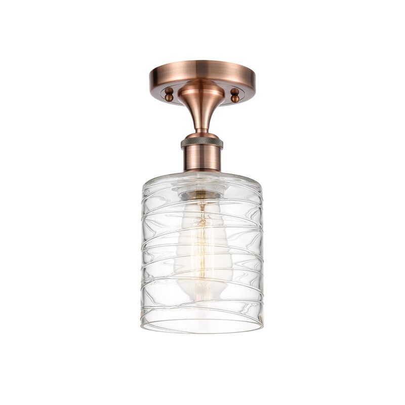 Bruno Marashlian Cobbleskill 5 Inch 1 Light LED Semi Flush Mount by Innovations Lighting