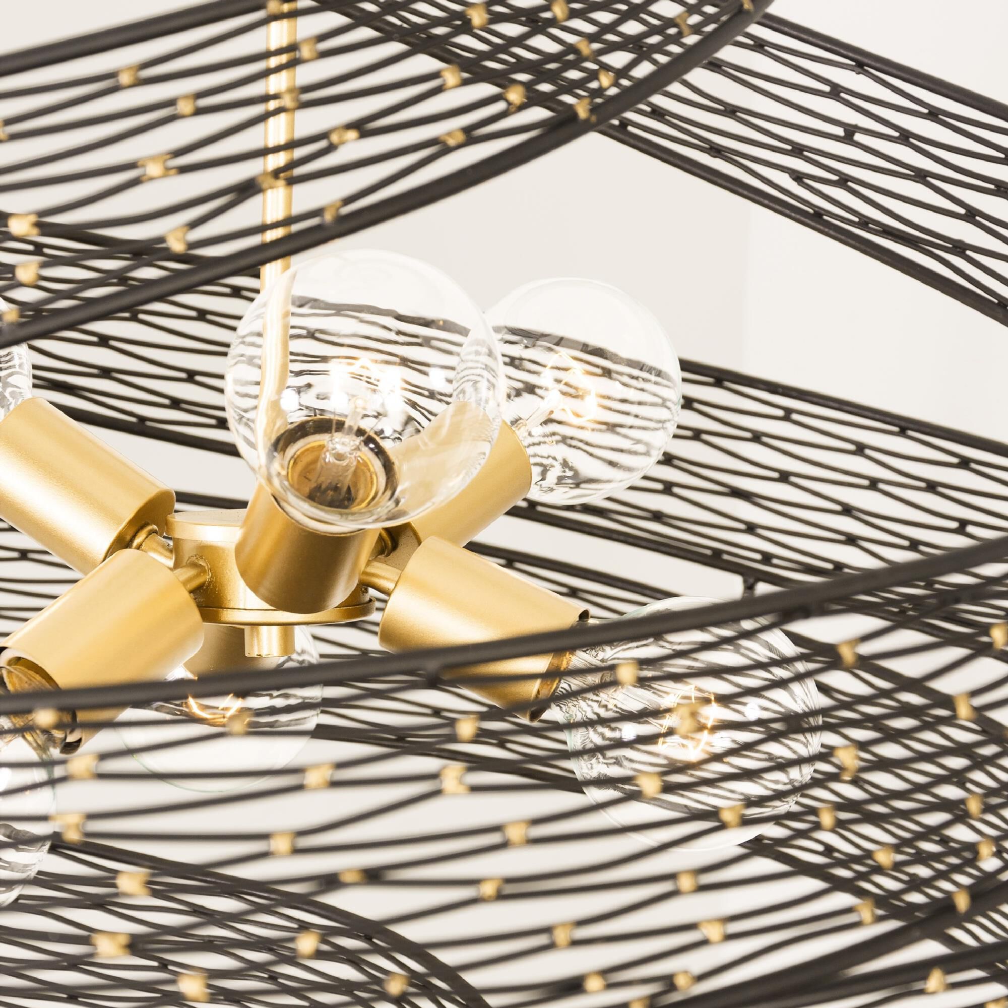 Shown in Gold finish and Matte Black - French Gold shade