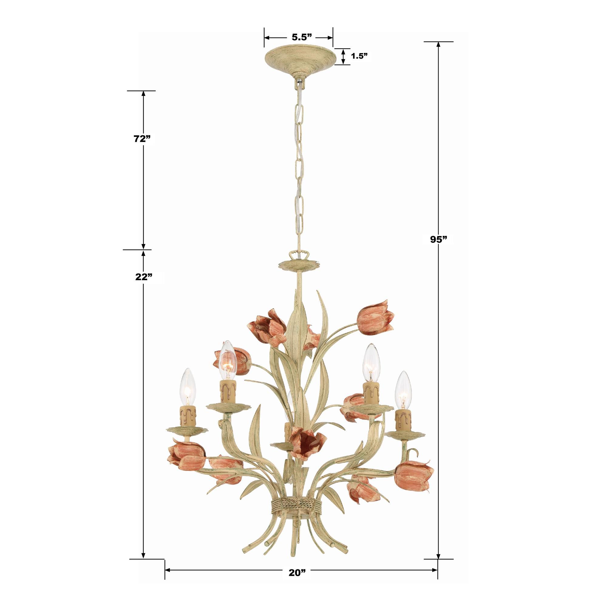 Southport 20 Inch 5 Light Mini Chandelier by Crystorama