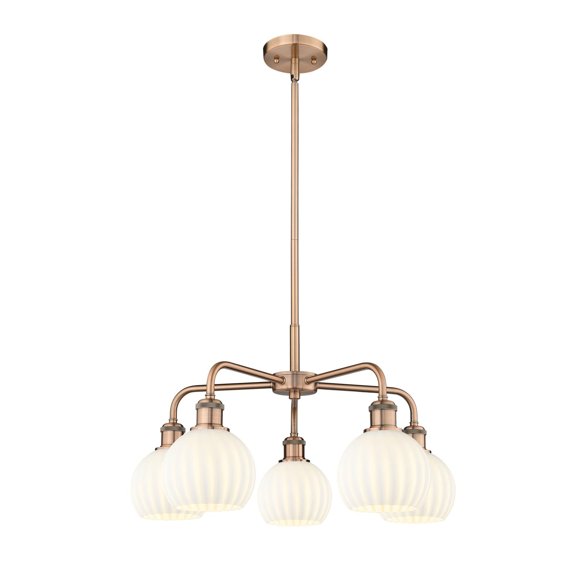 Bruno Marashlian White Venetian 24 Inch Chandelier by Innovations Lighting