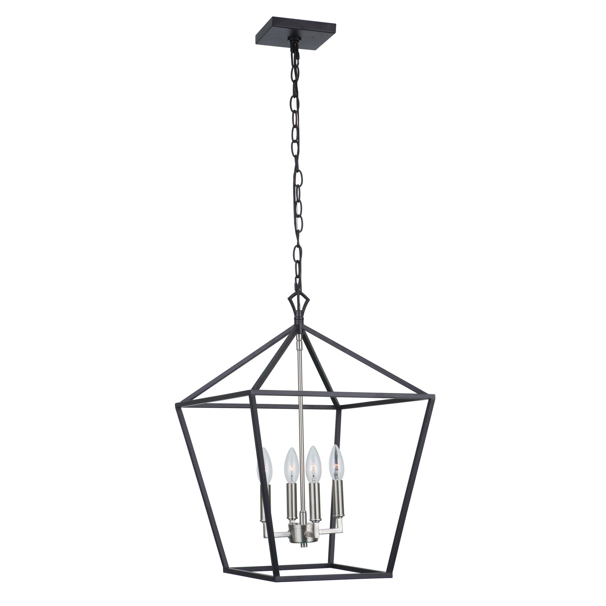 Shown in Flat Black/Brushed Polished Nickel finish
