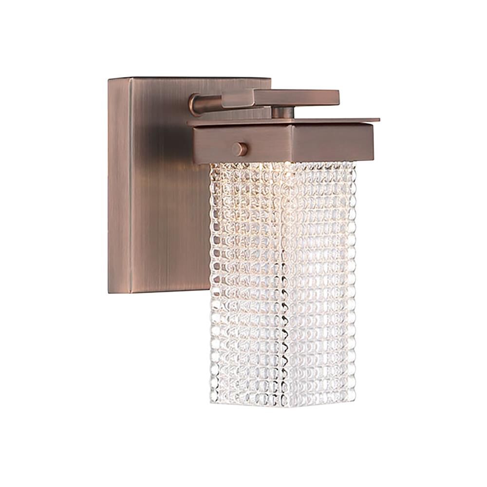 Shown in Dark Brushed Bronze (Plated) finish and Clear glass and Textured Glass shade