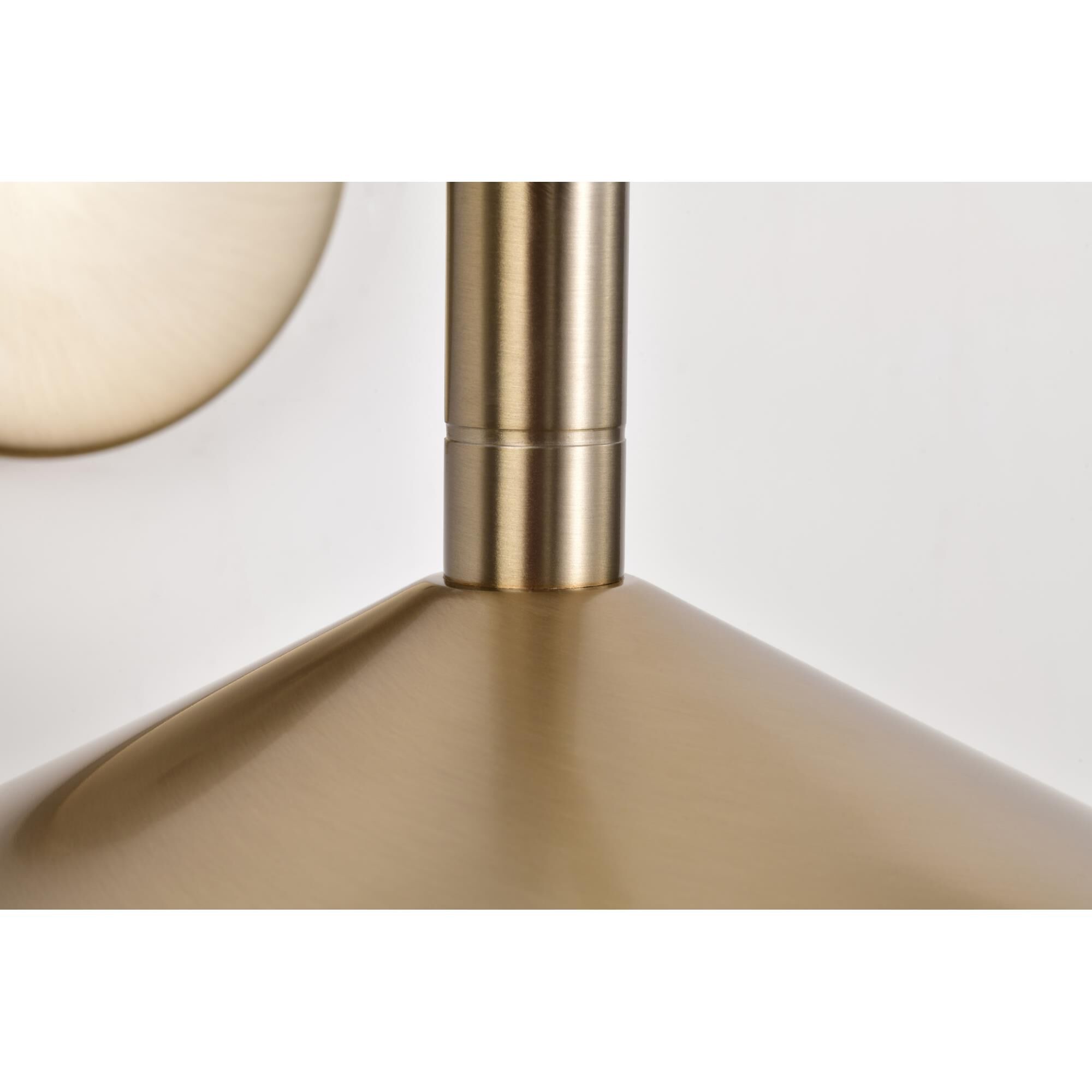 Shown in Burnished Brass finish and Burnished Brass shade