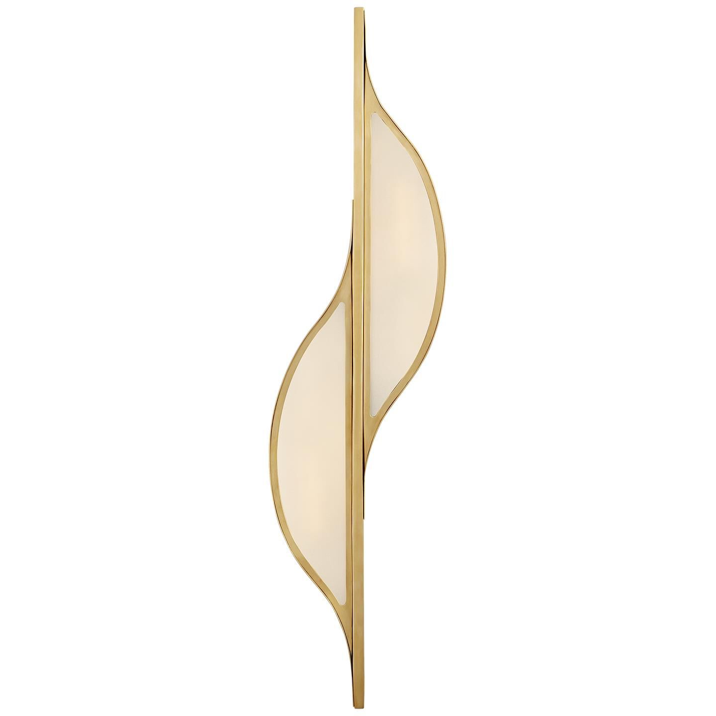 Shown in Antique-Burnished Brass finish and Frosted glass