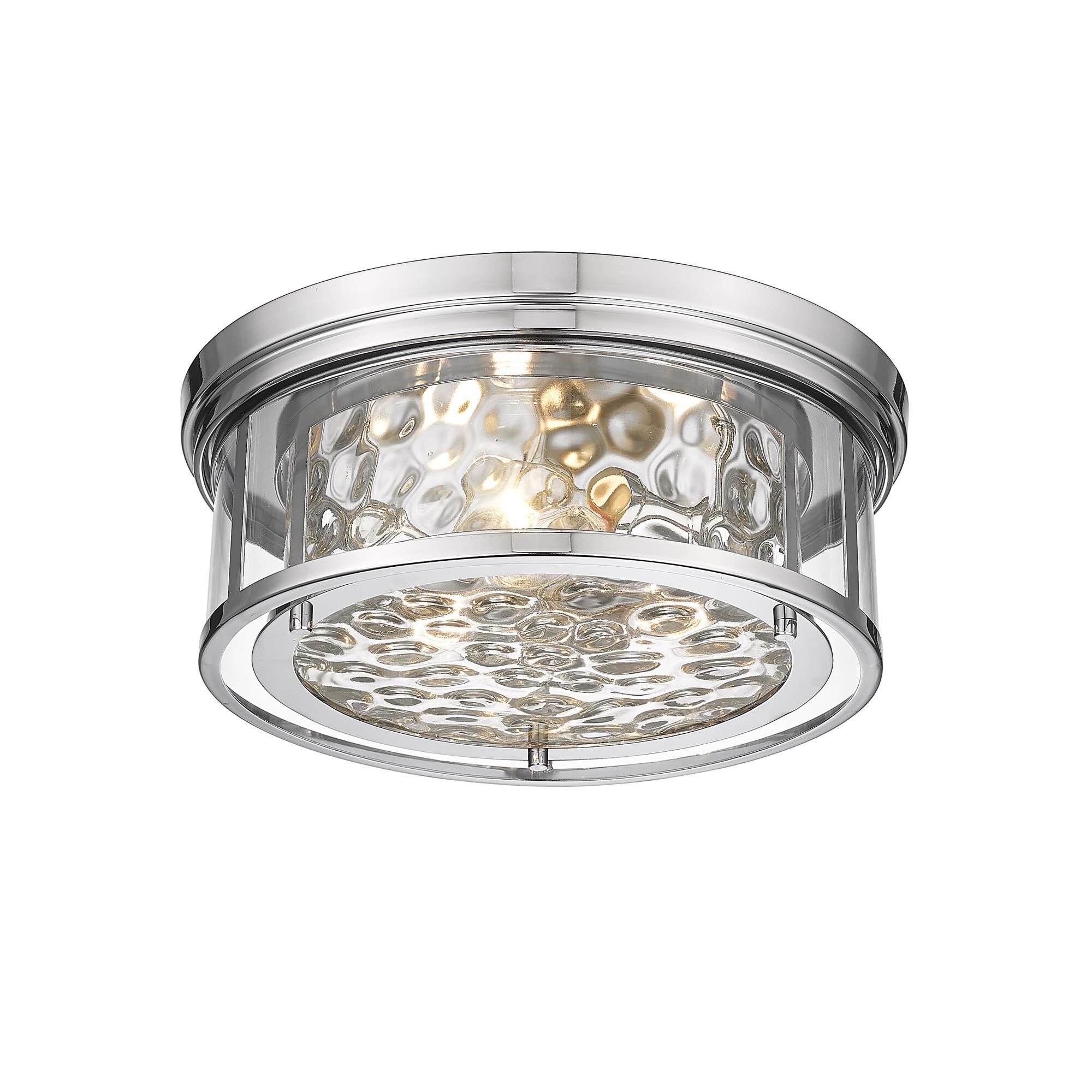 Shown in Polished Nickel finish and Glass shade