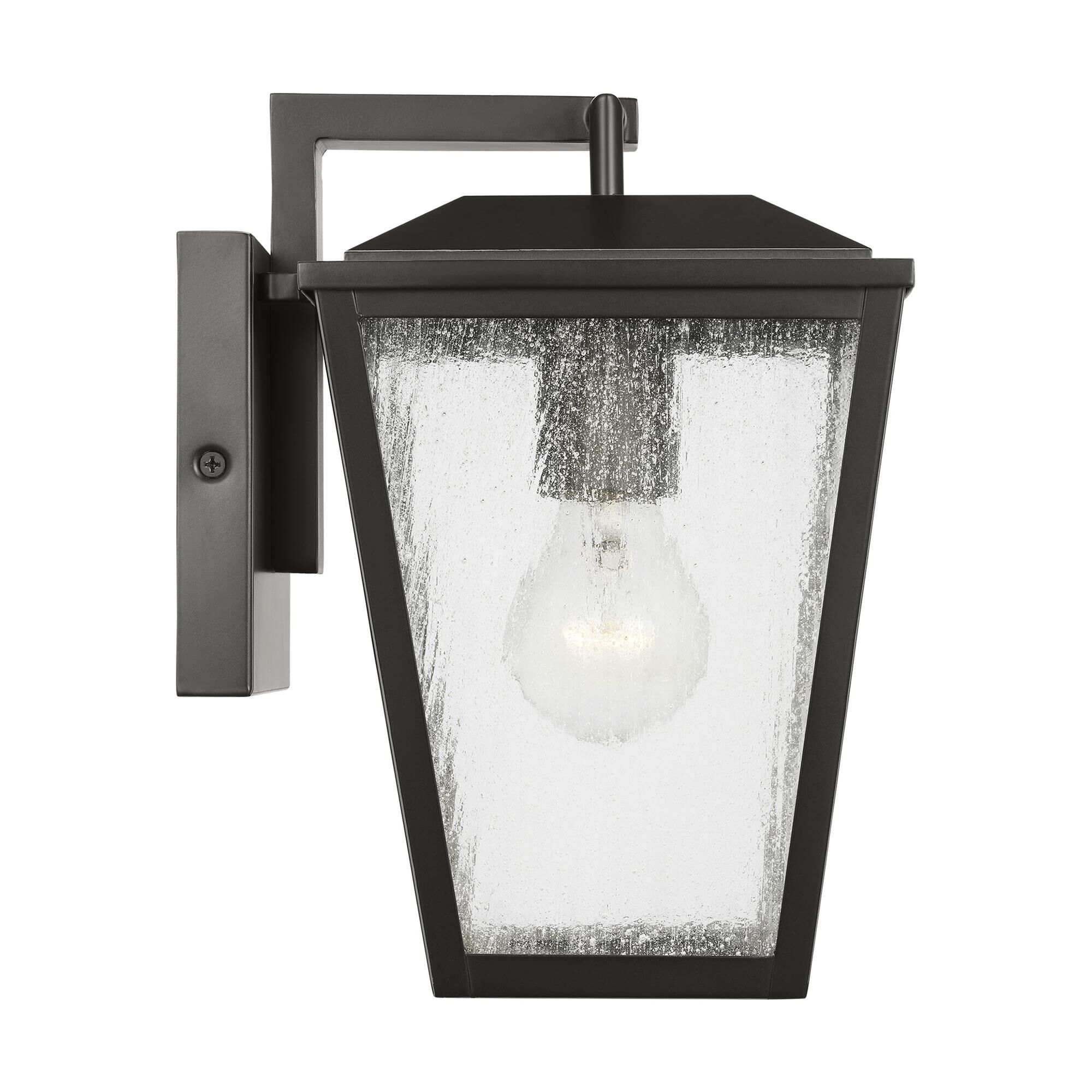 Shown in Antique Bronze finish and Clear Seeded glass