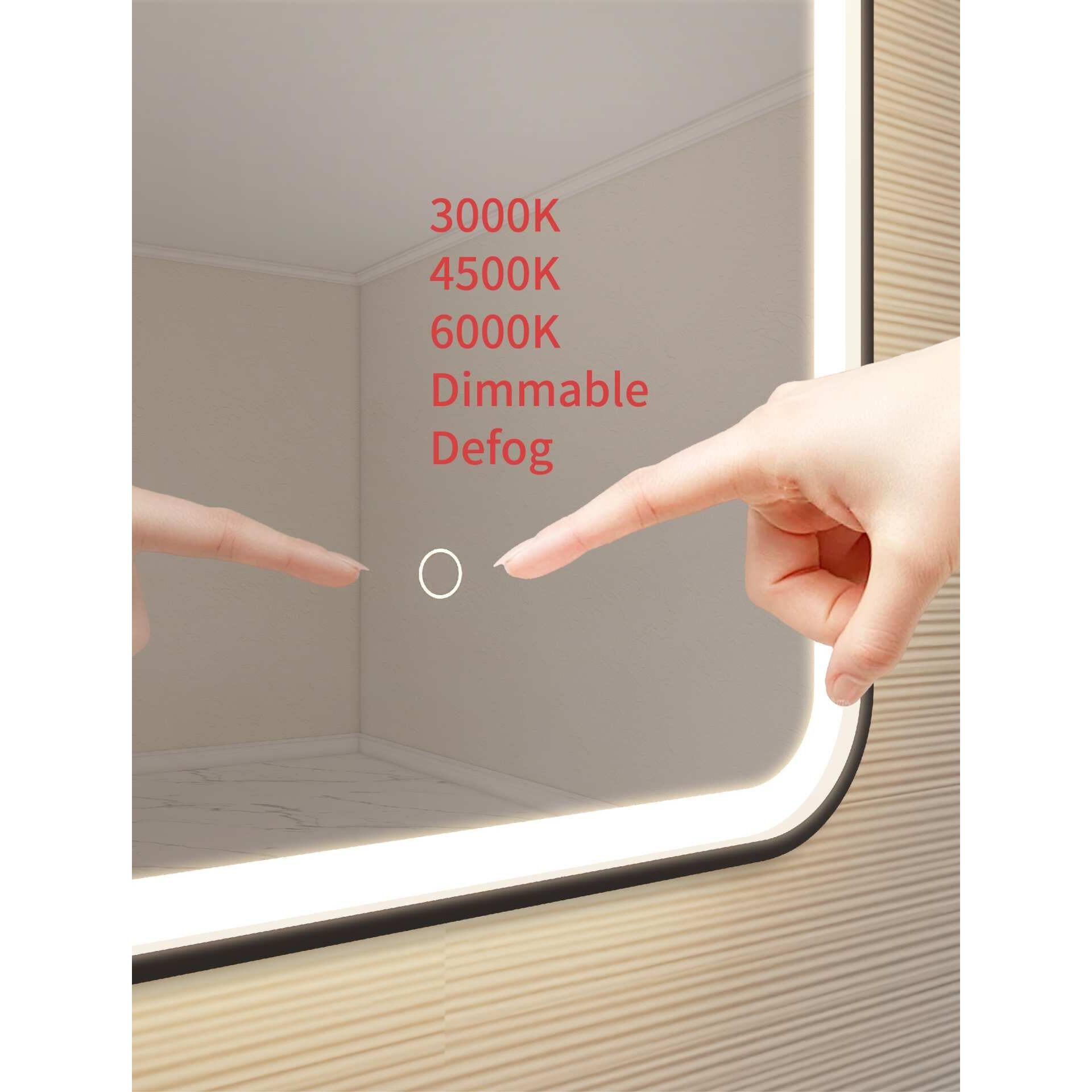 Harmoni 32 Inch Arched LED Lighted Mirror by Elegant Decor