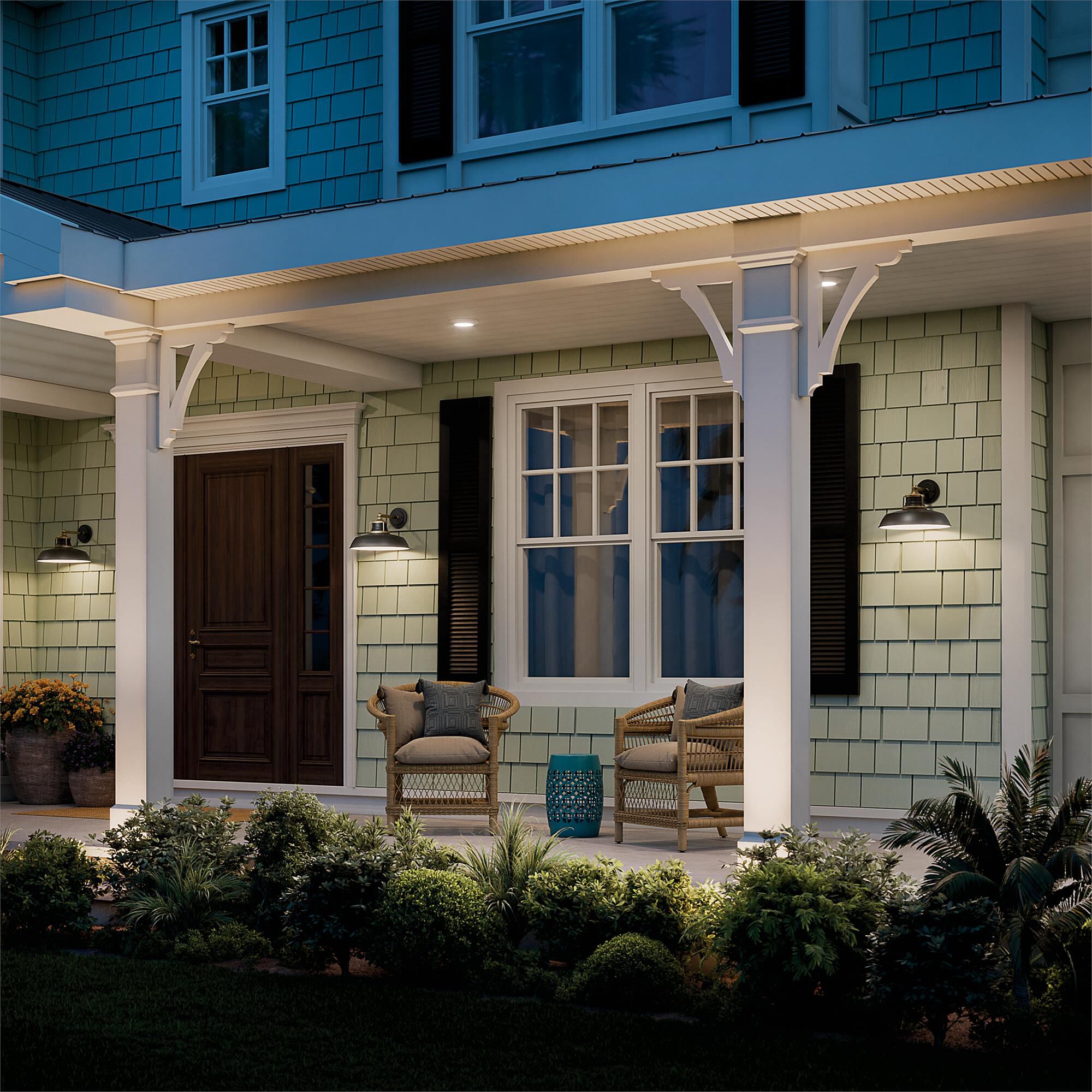 Shown in Natural Brass finish and Metal shade