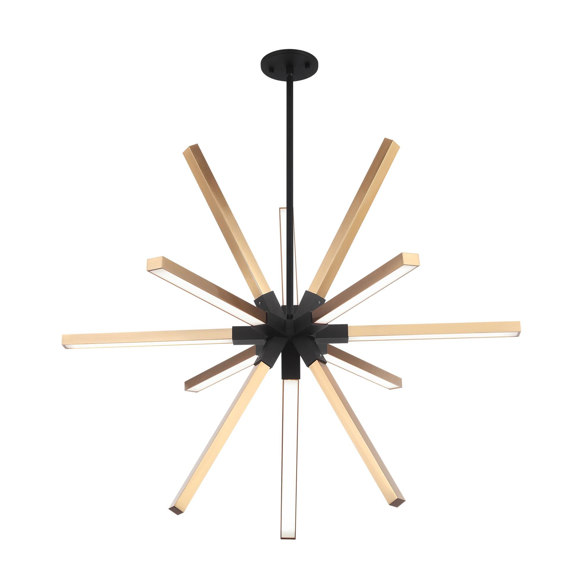 Shown in Matte Black + Aged Gold Brass finish