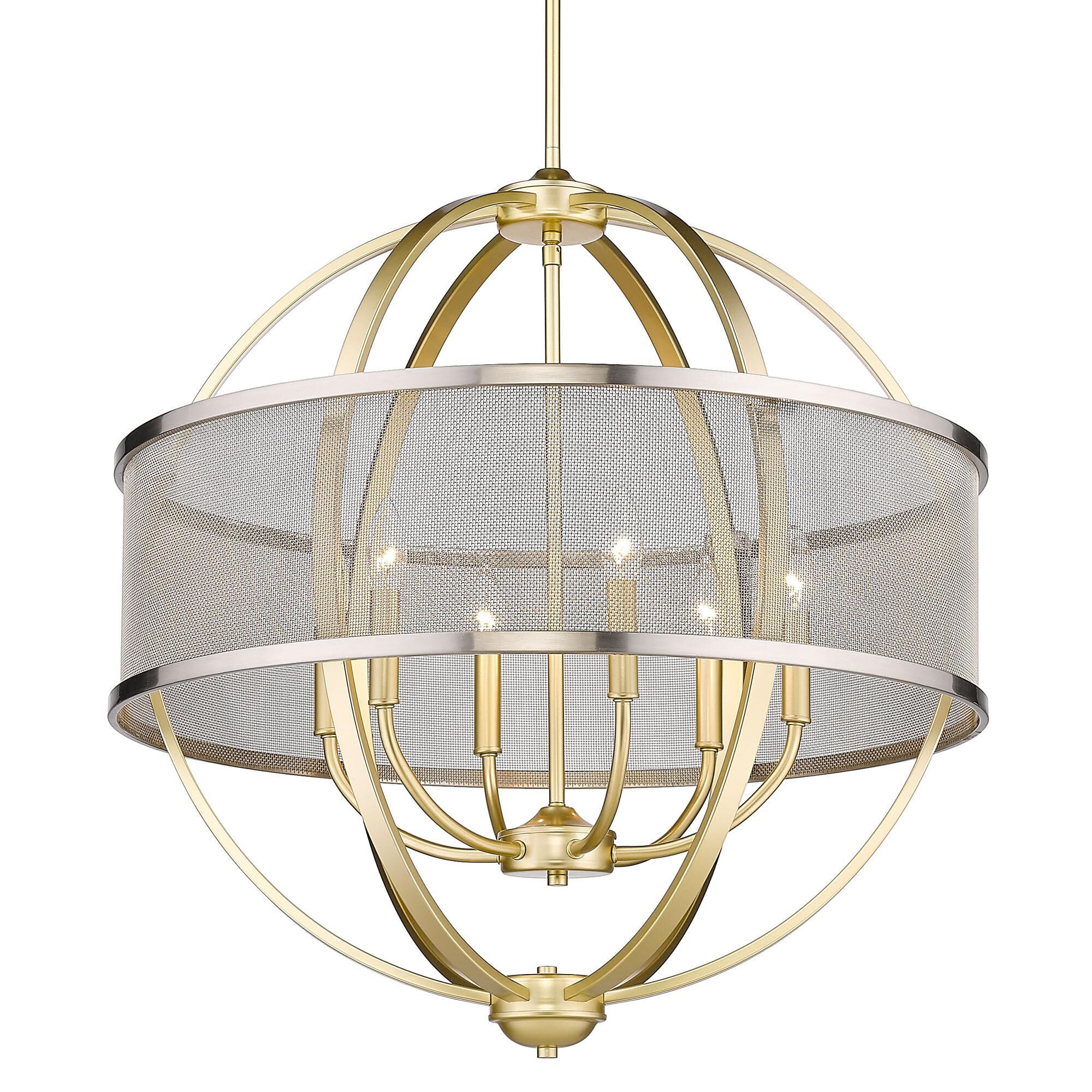 Colson 27 Inch 6 Light Chandelier by Golden Lighting