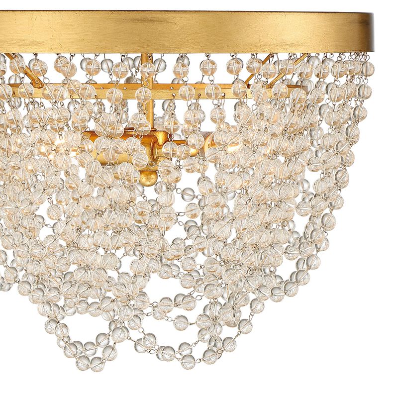 Fiona 14 Inch 3 Light Semi Flush Mount by Crystorama