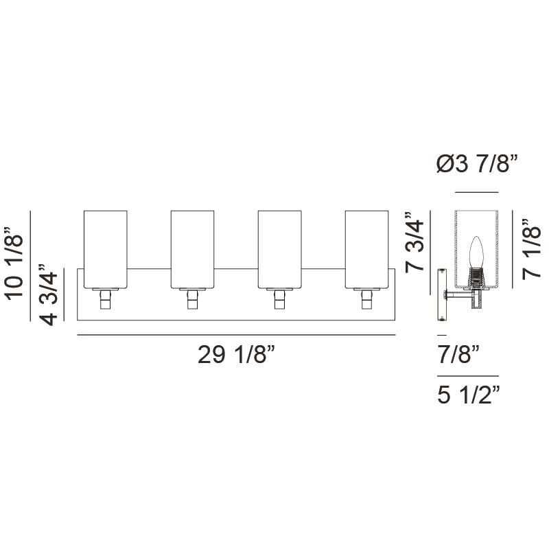 Candela 29 Inch Wall Sconce by Matteo Lighting