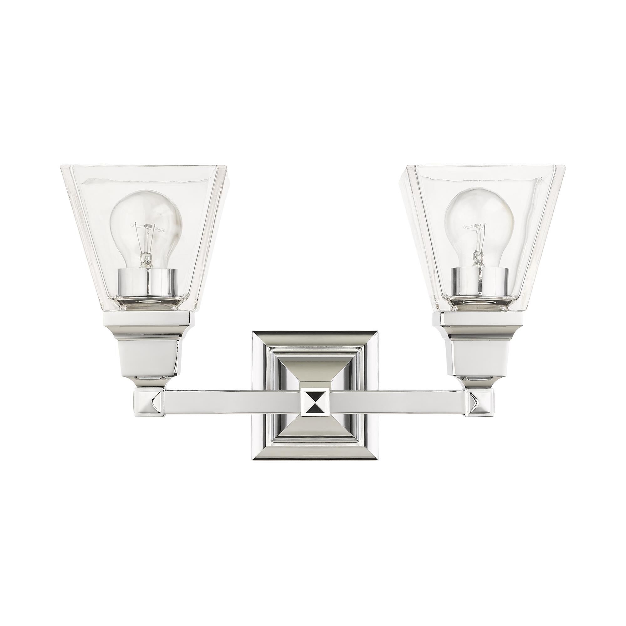 Shown in Polished Chrome finish and Clear glass and Clear Glass shade